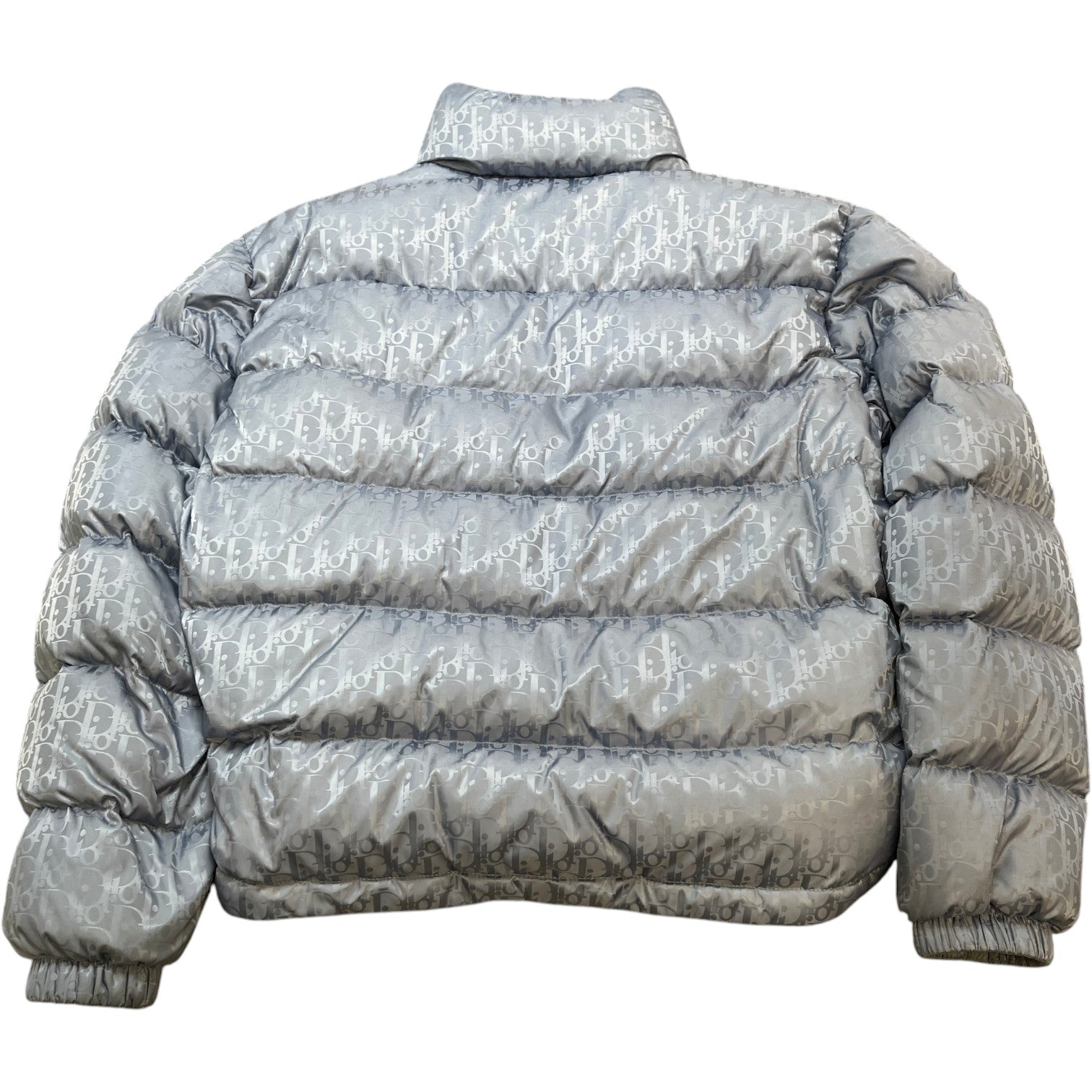 Men's Oblique Bomber Down Jacket Blue Size XXXL