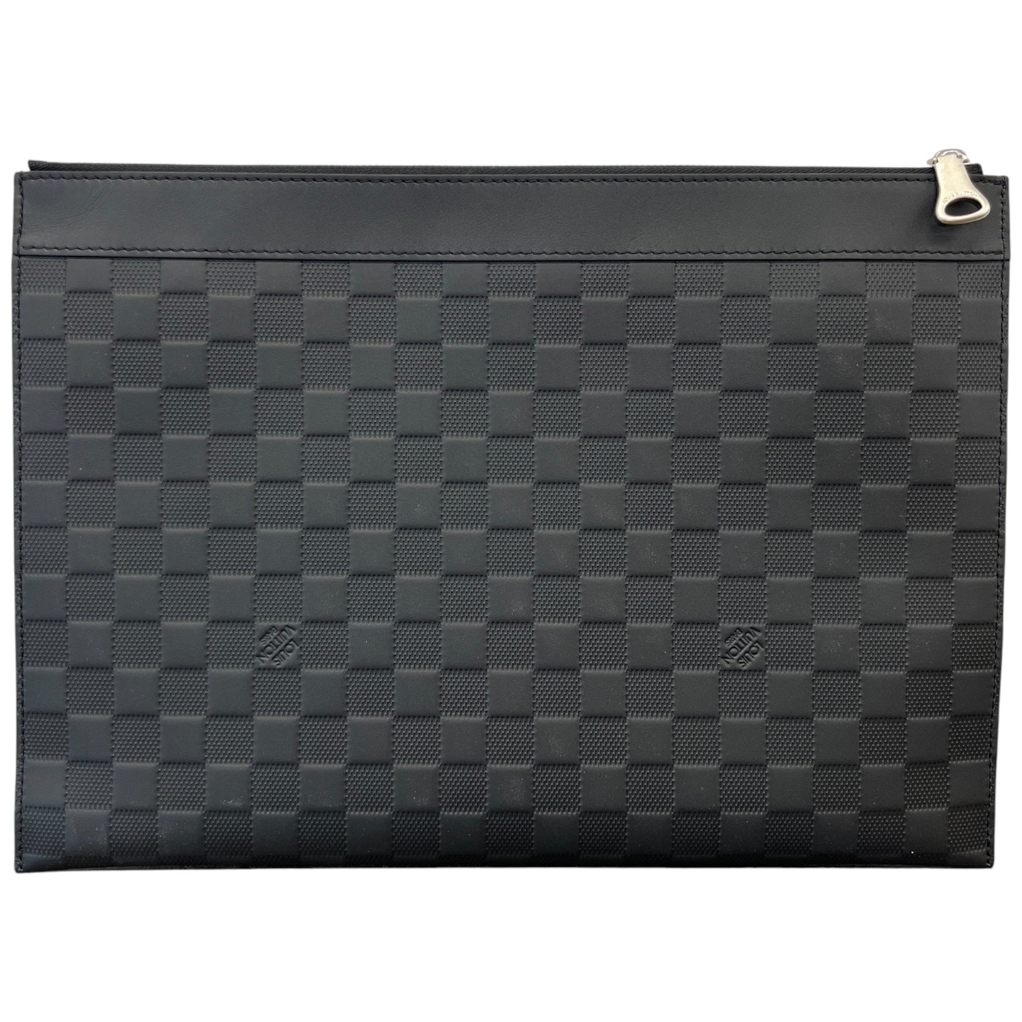 Men's Damier Discovery Pochette Pouch Black
