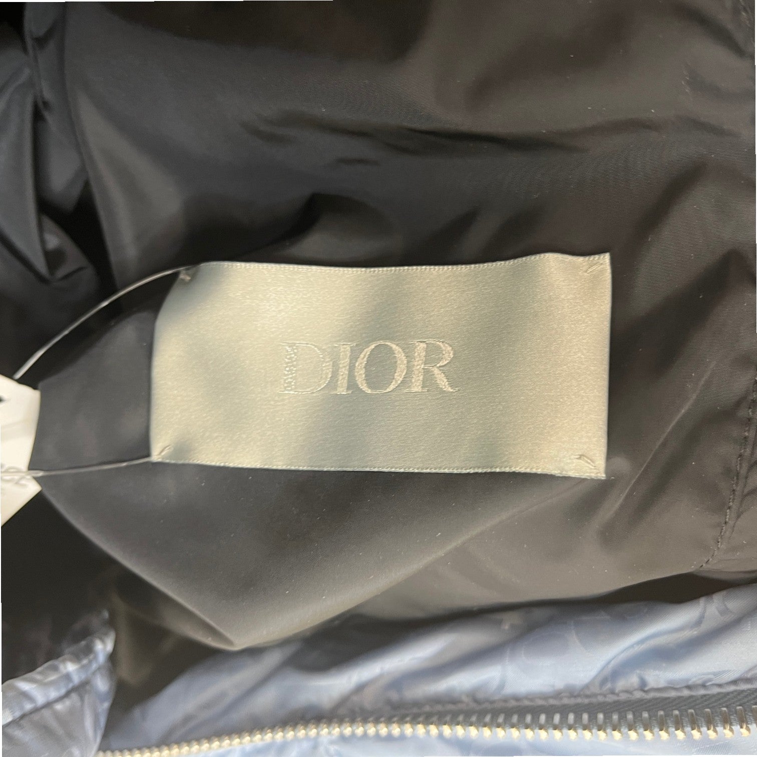 Men's Oblique Bomber Down Jacket Blue Size XXXL