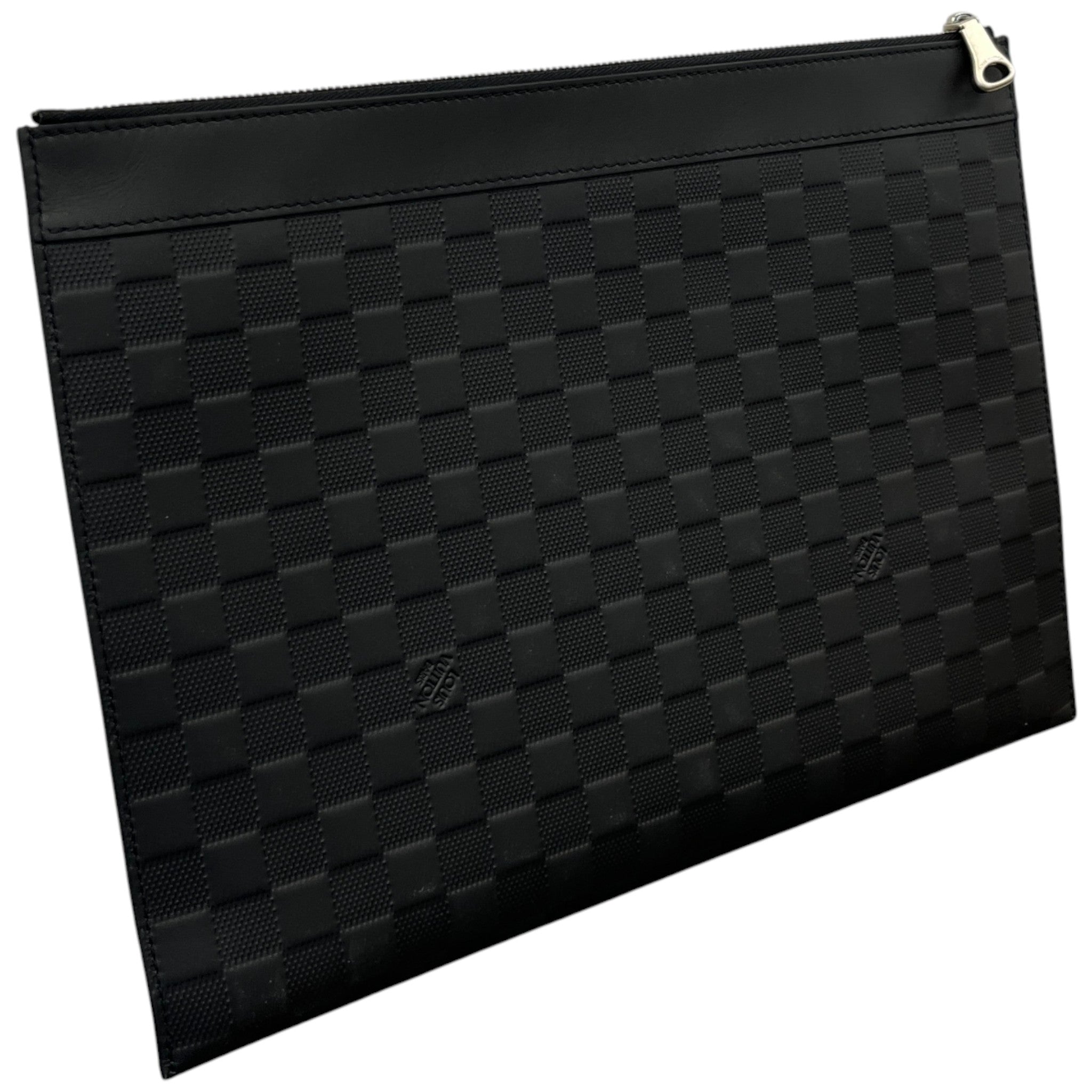 Men's Damier Discovery Pochette Pouch Black