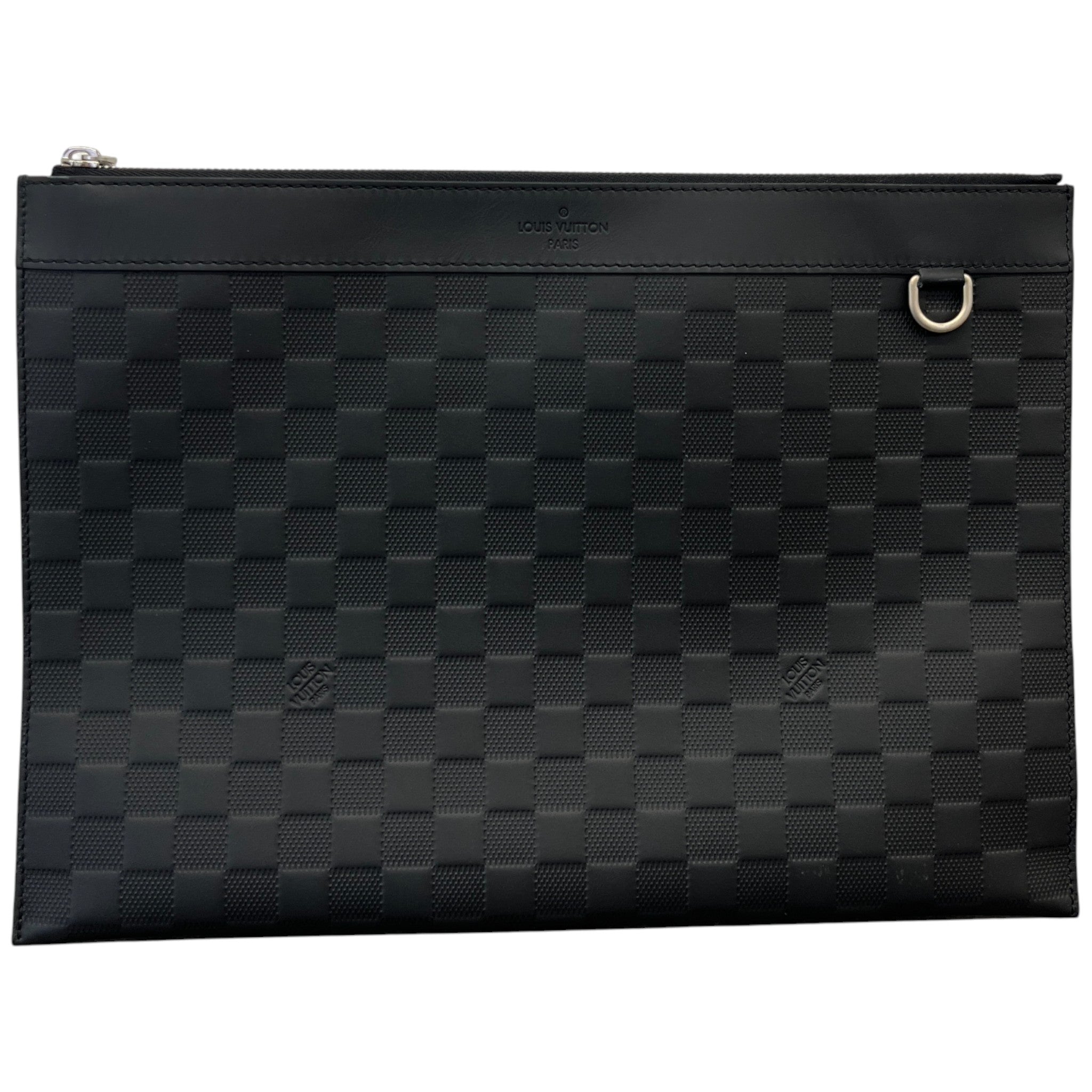 Men's Damier Discovery Pochette Pouch Black