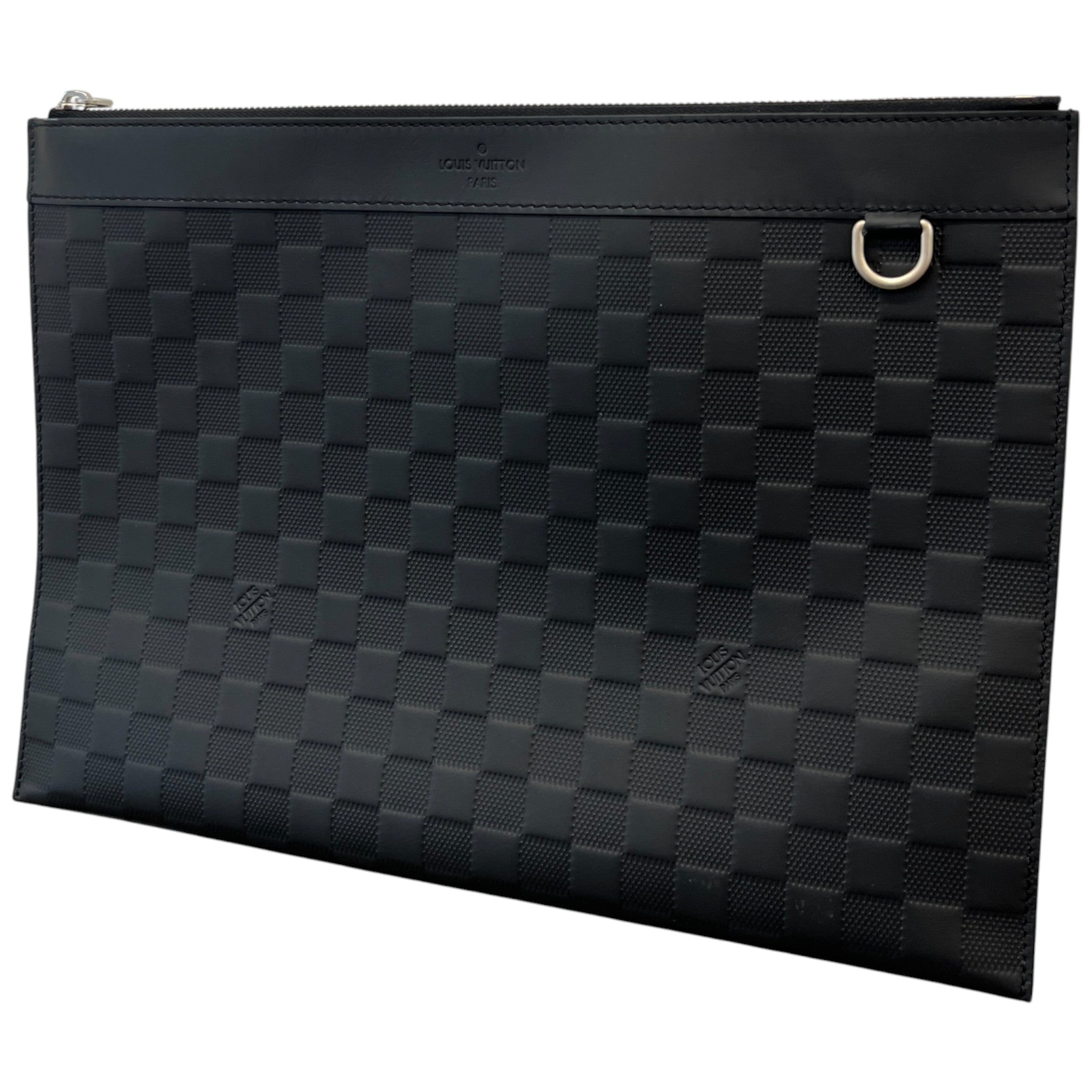 Men's Damier Discovery Pochette Pouch Black