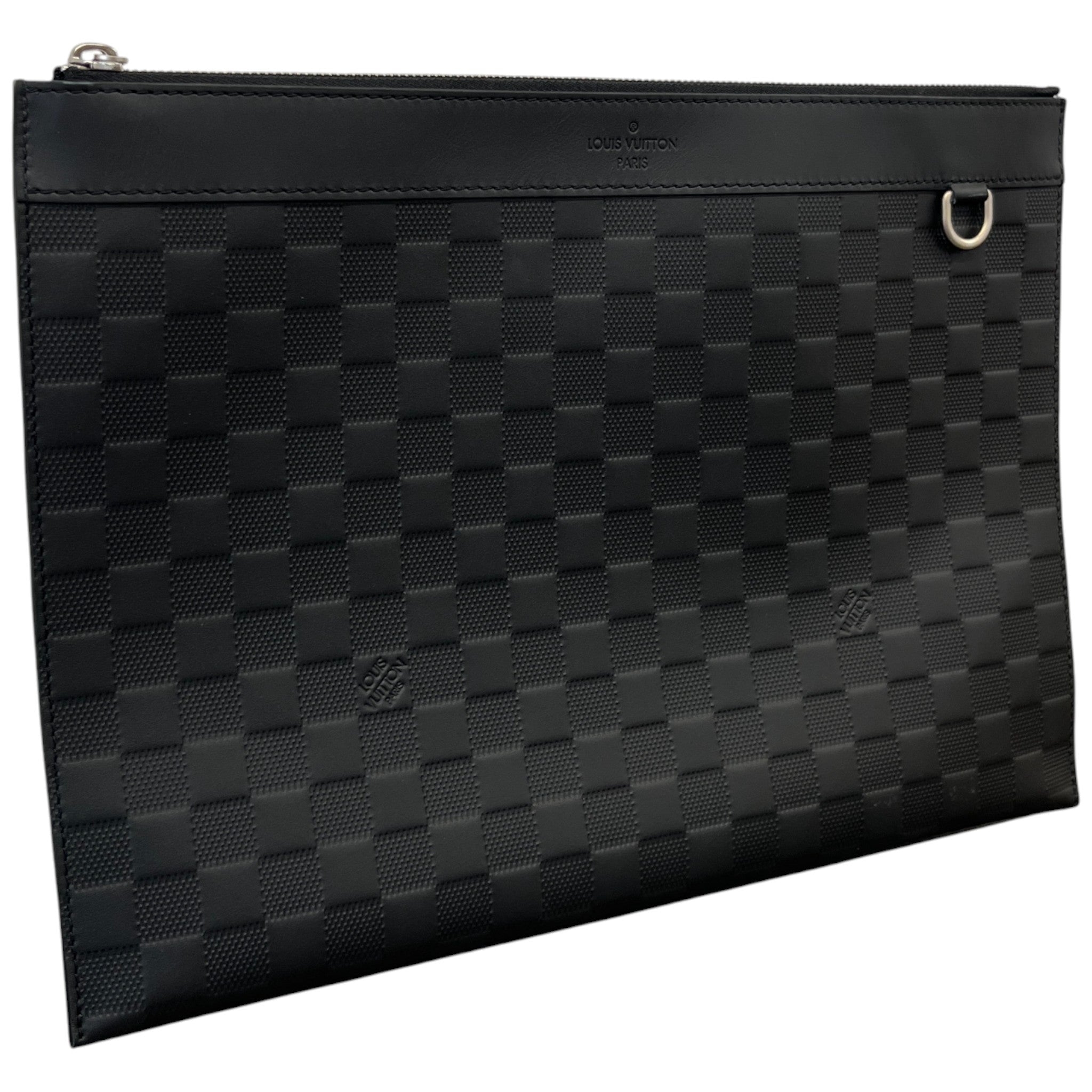 Men's Damier Discovery Pochette Pouch Black