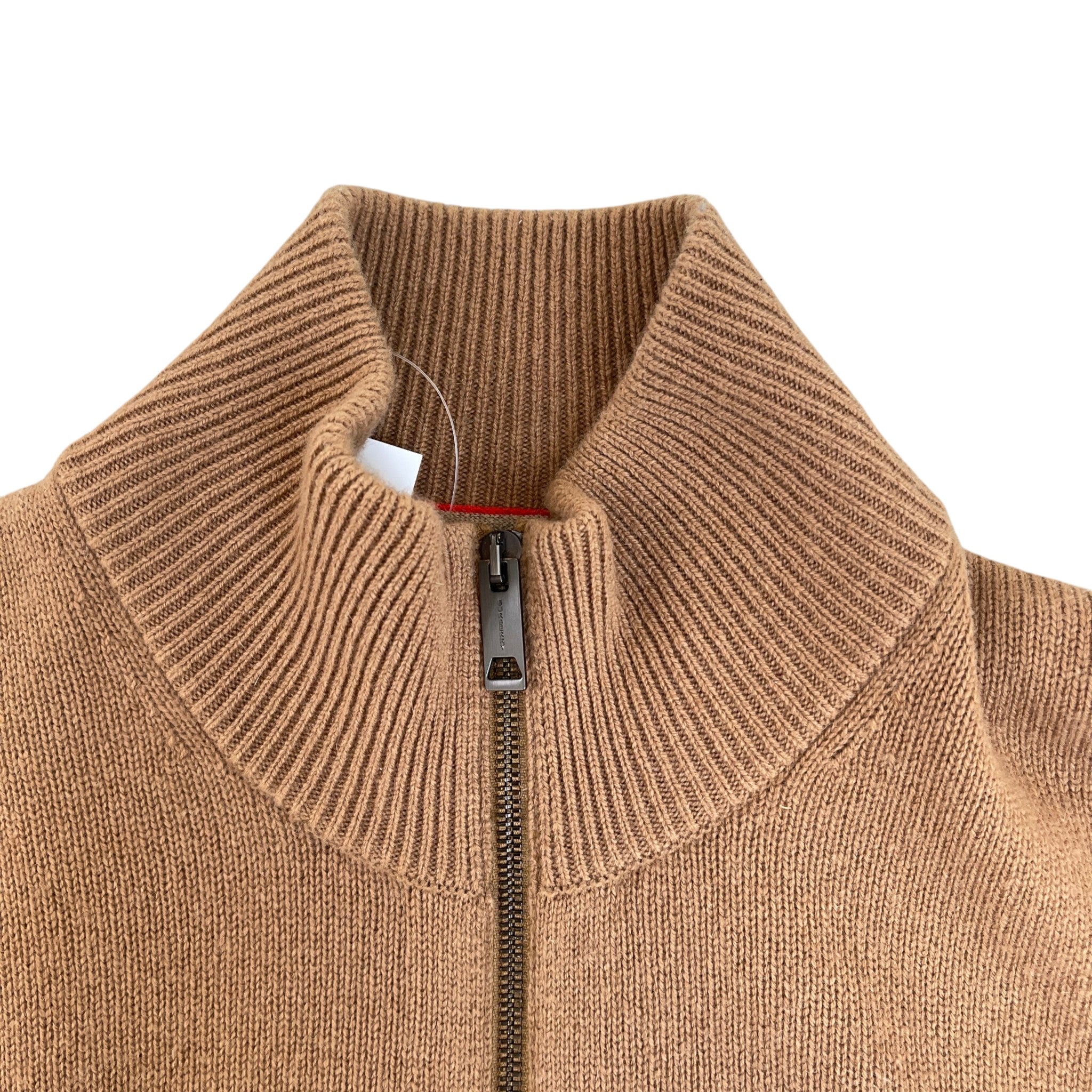 Men's Cashmere Embroidered Logo Sweatshirt Beige Size M