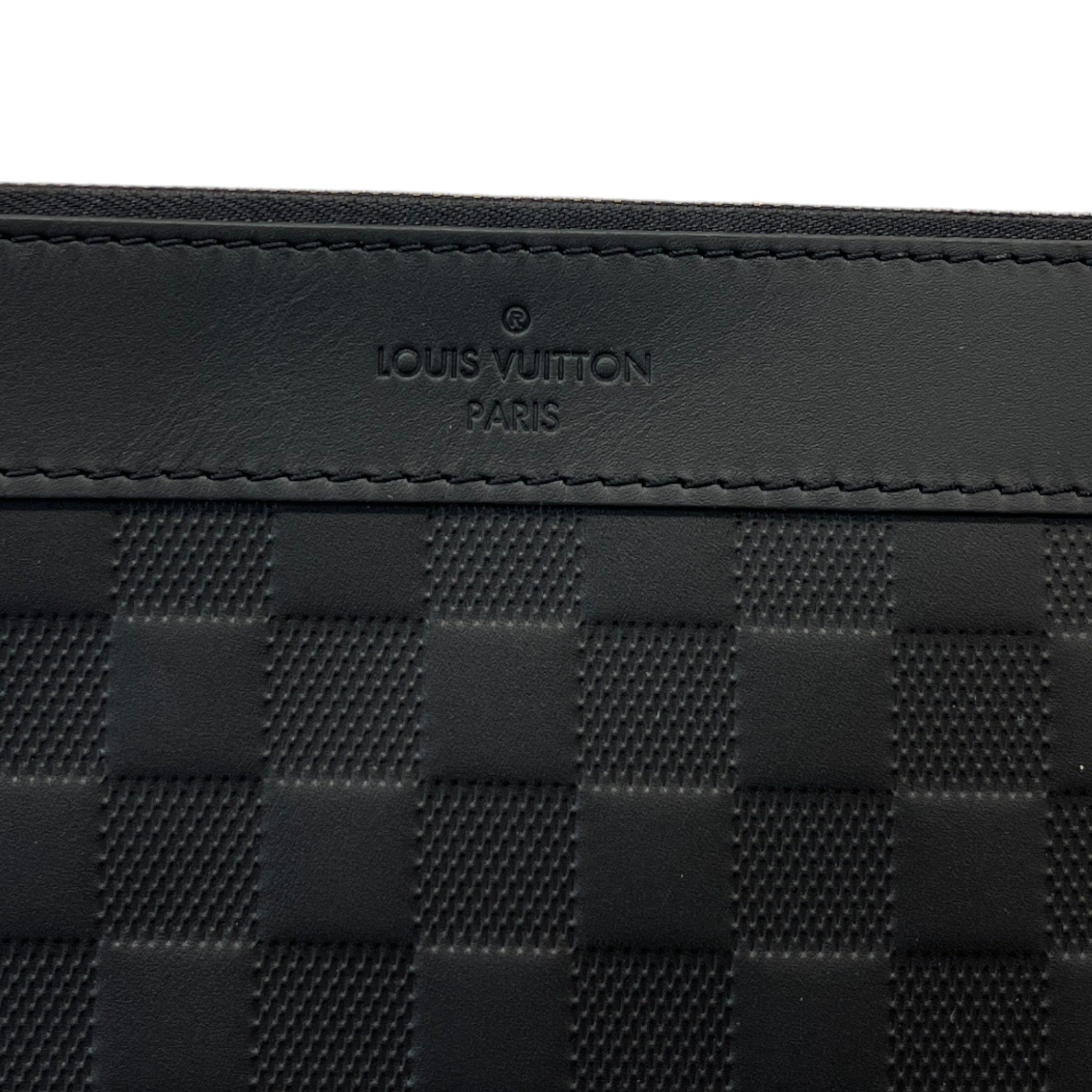 Men's Damier Discovery Pochette Pouch Black