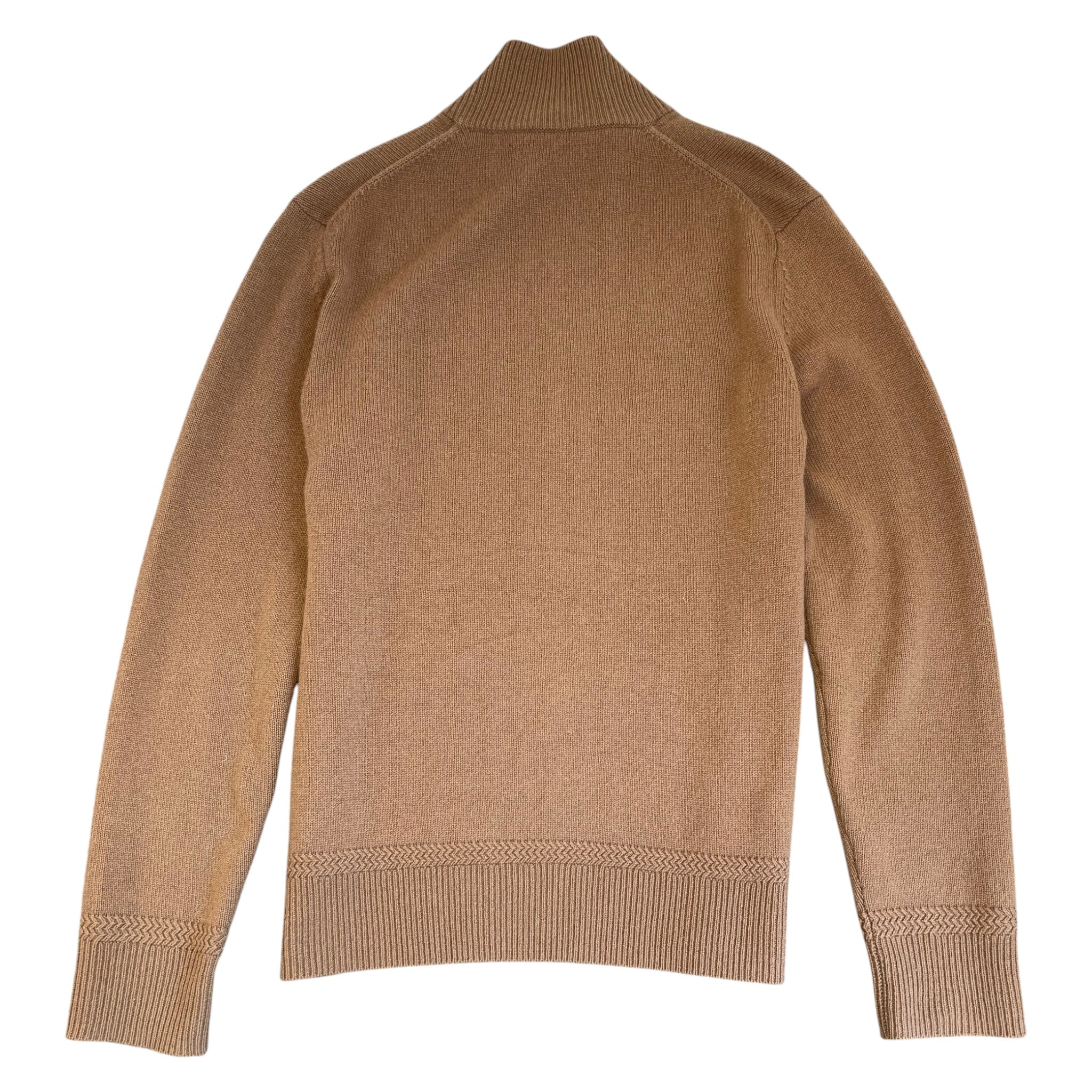 Men's Cashmere Embroidered Logo Sweatshirt Beige Size M