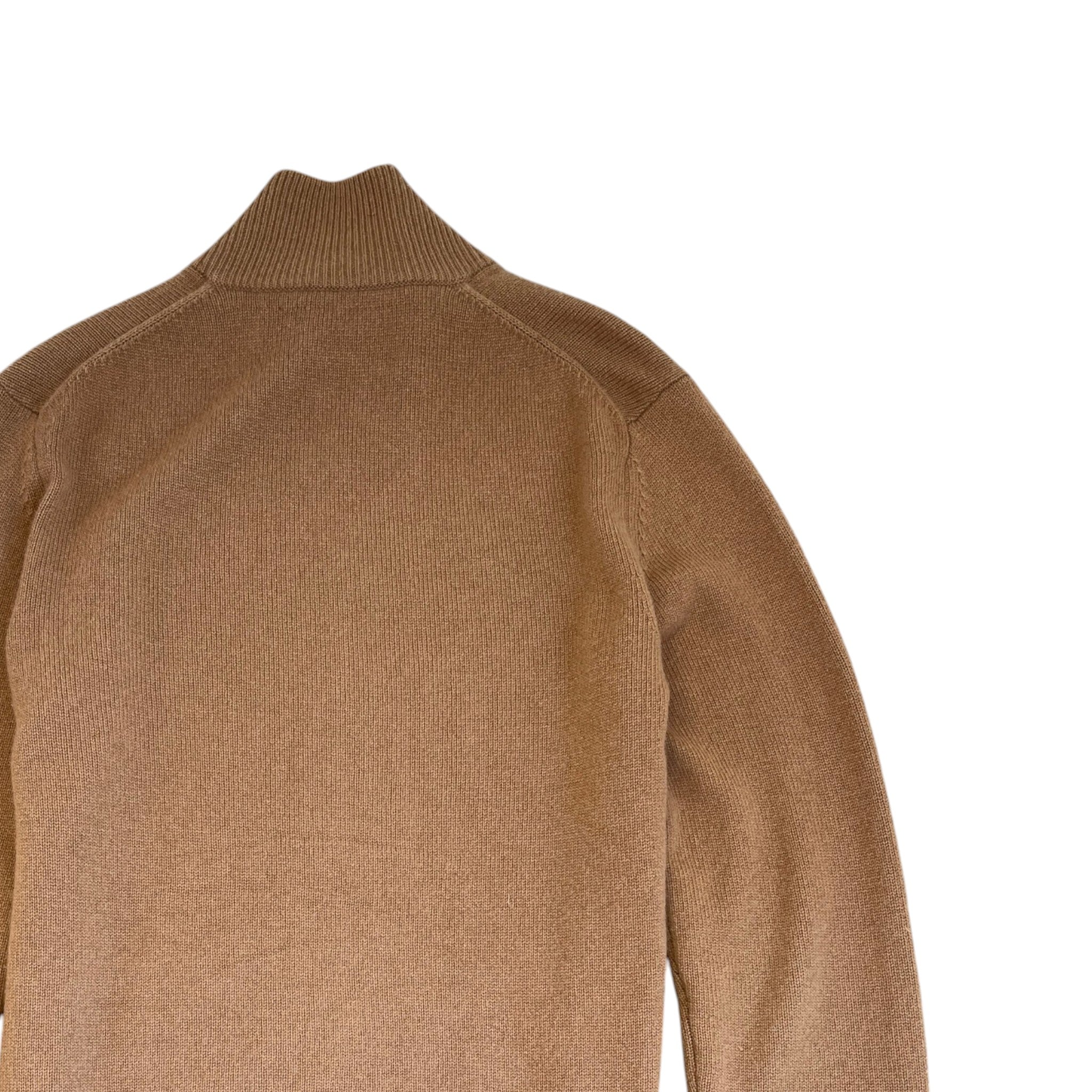 Men's Cashmere Embroidered Logo Sweatshirt Beige Size M