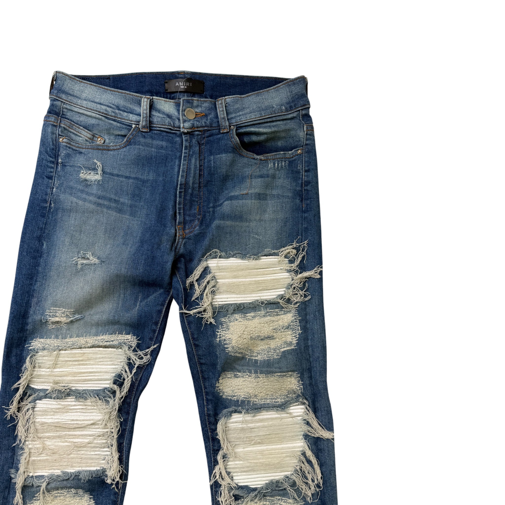 Men's Distressed Jeans Blue Size Waist 30"