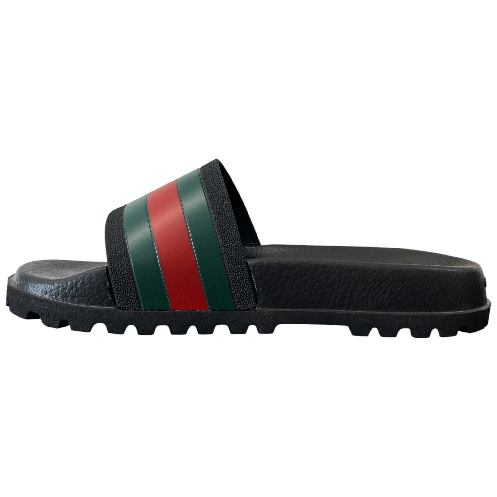 Men's Rubber Web Slides Black Size EU 43 / UK 9