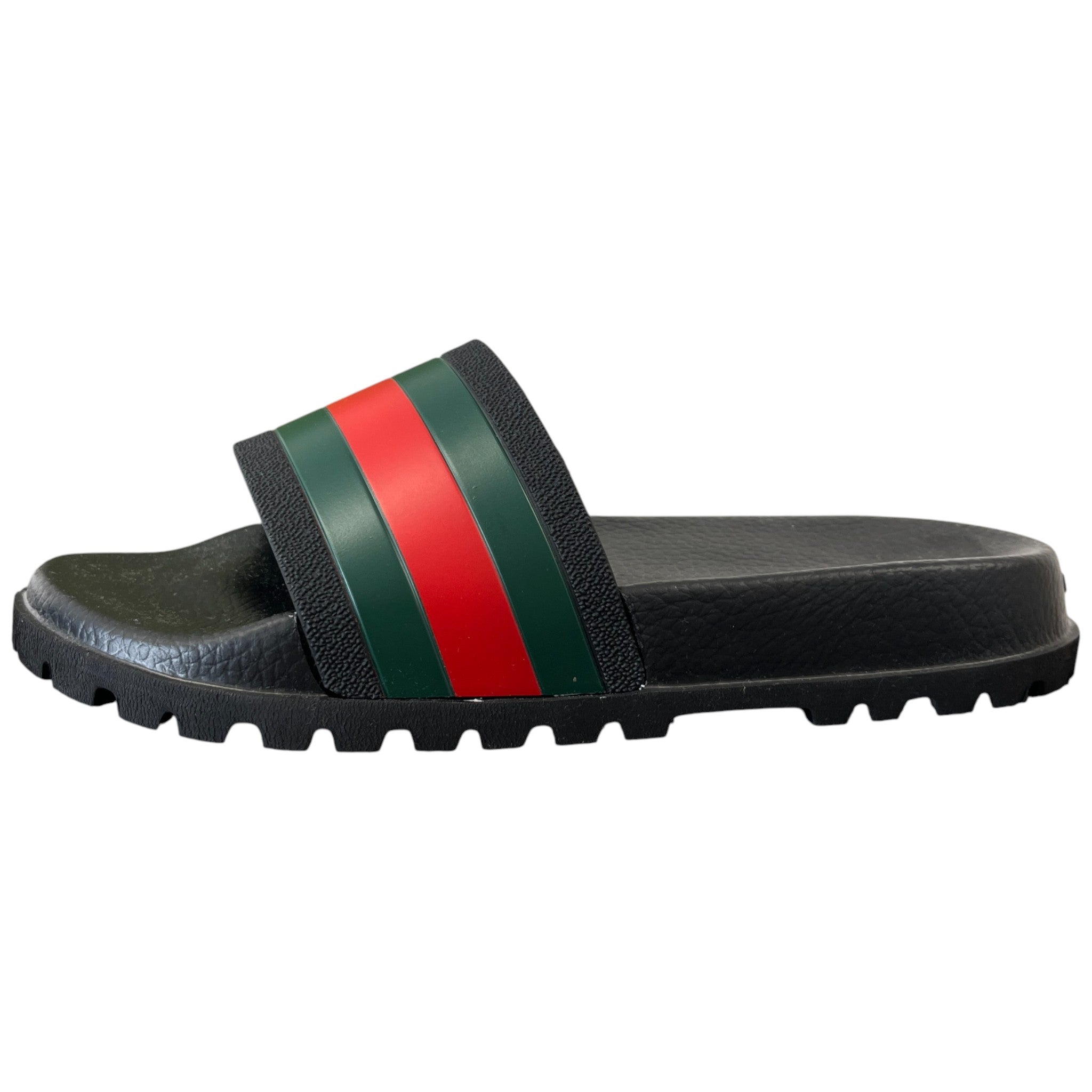 Men's Rubber Web Slides Black Size EU 43 / UK 9