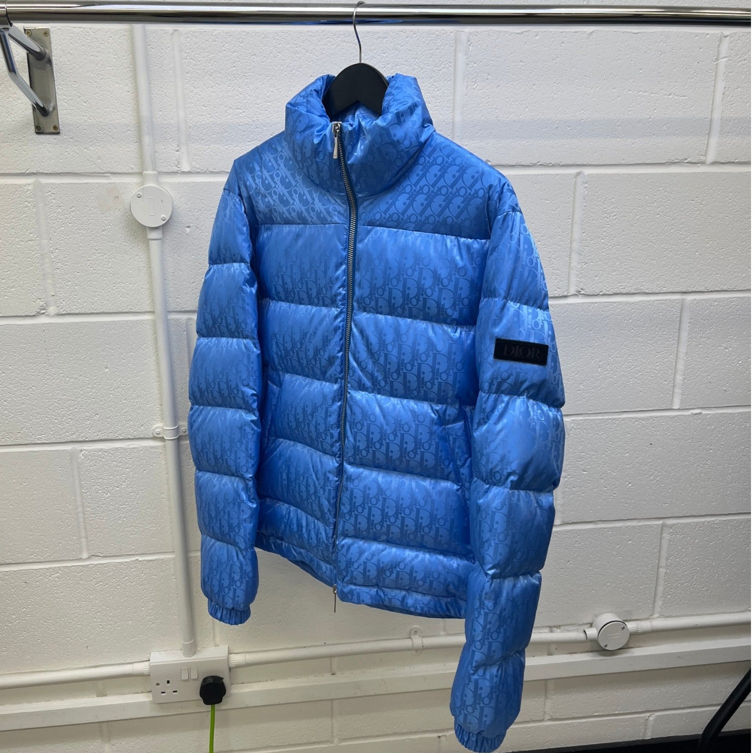 Men's Oblique Down Jacket Blue Size IT 46 / S