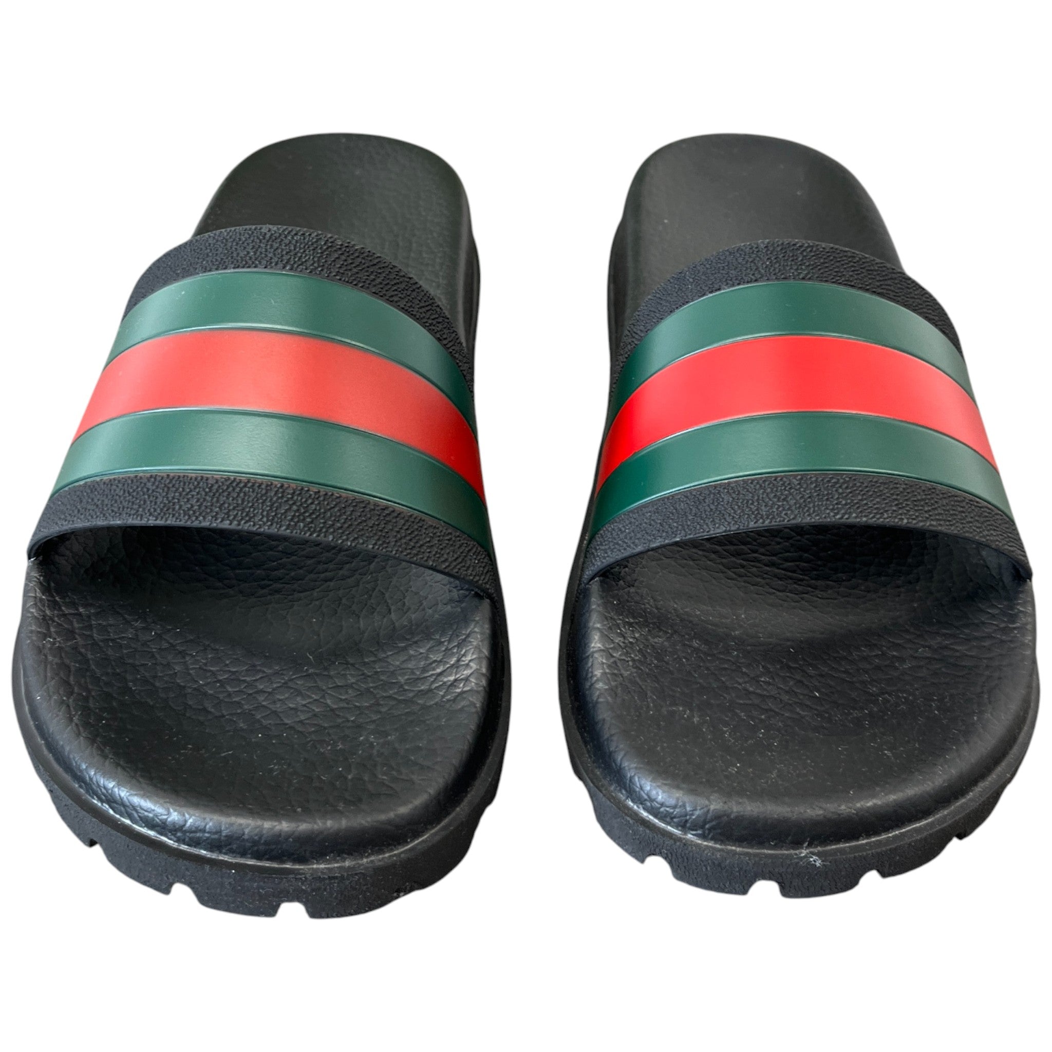Men's Rubber Web Slides Black Size EU 43 / UK 9