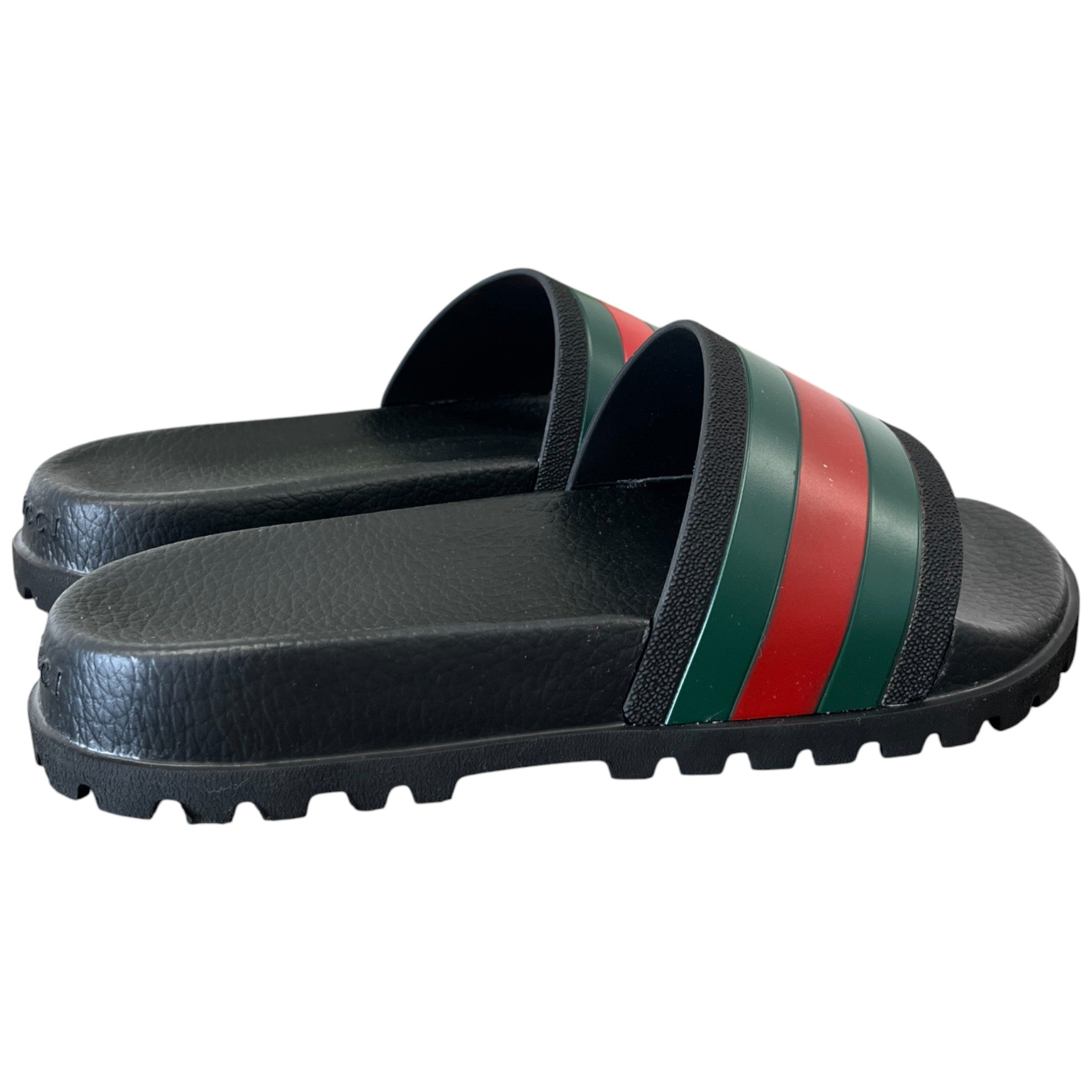 Men's Rubber Web Slides Black Size EU 43 / UK 9