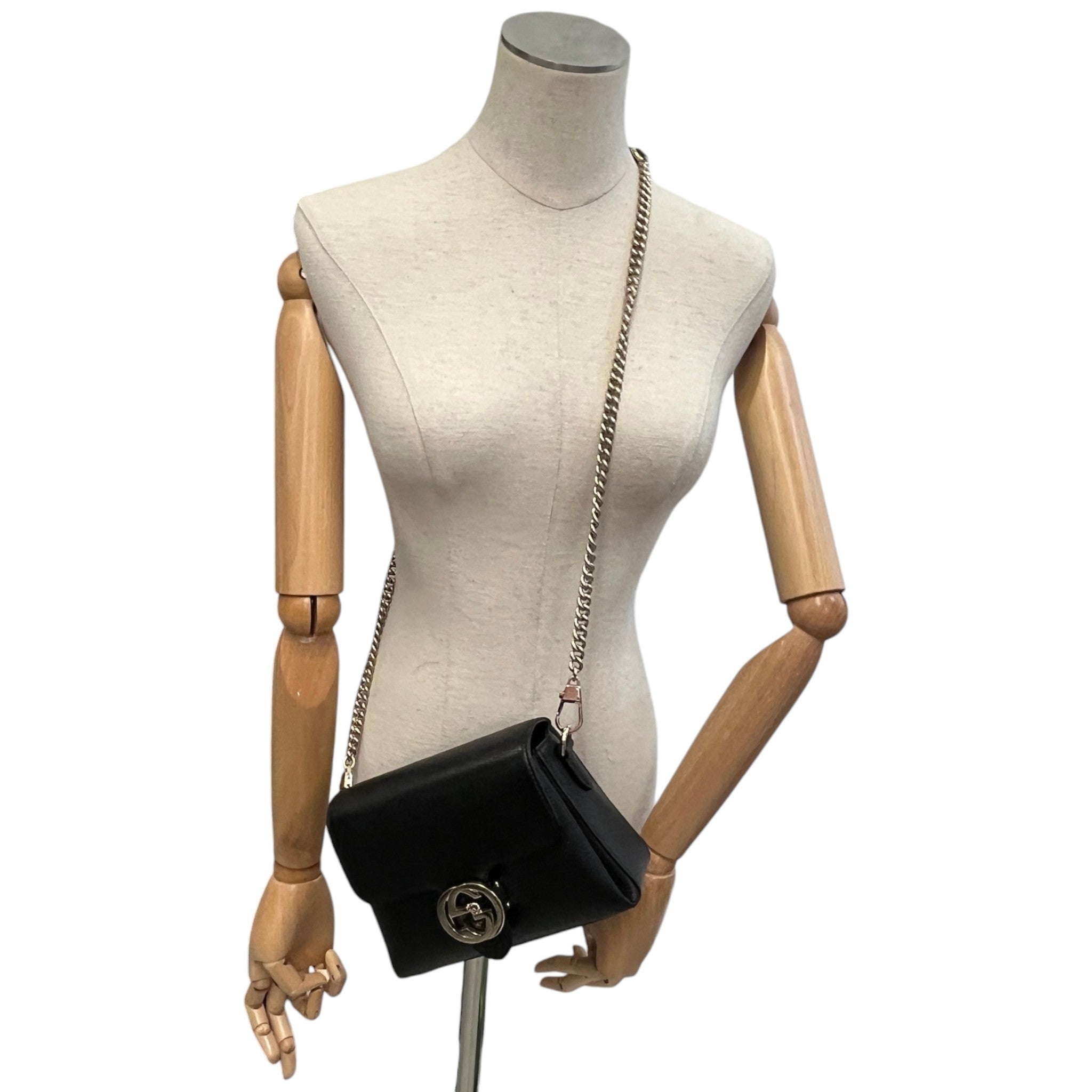 Women's Interlocking G Bag Black