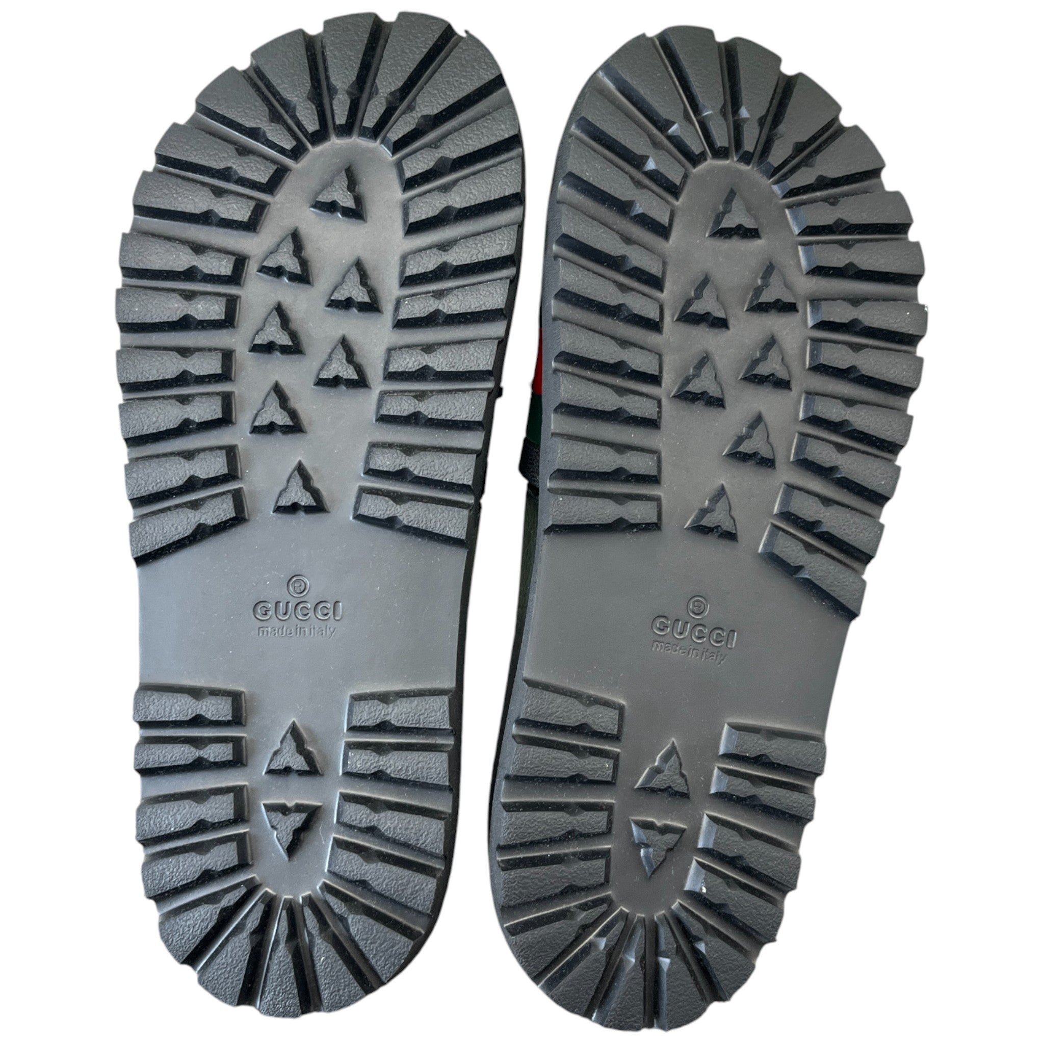 Men's Rubber Web Slides Black Size EU 43 / UK 9