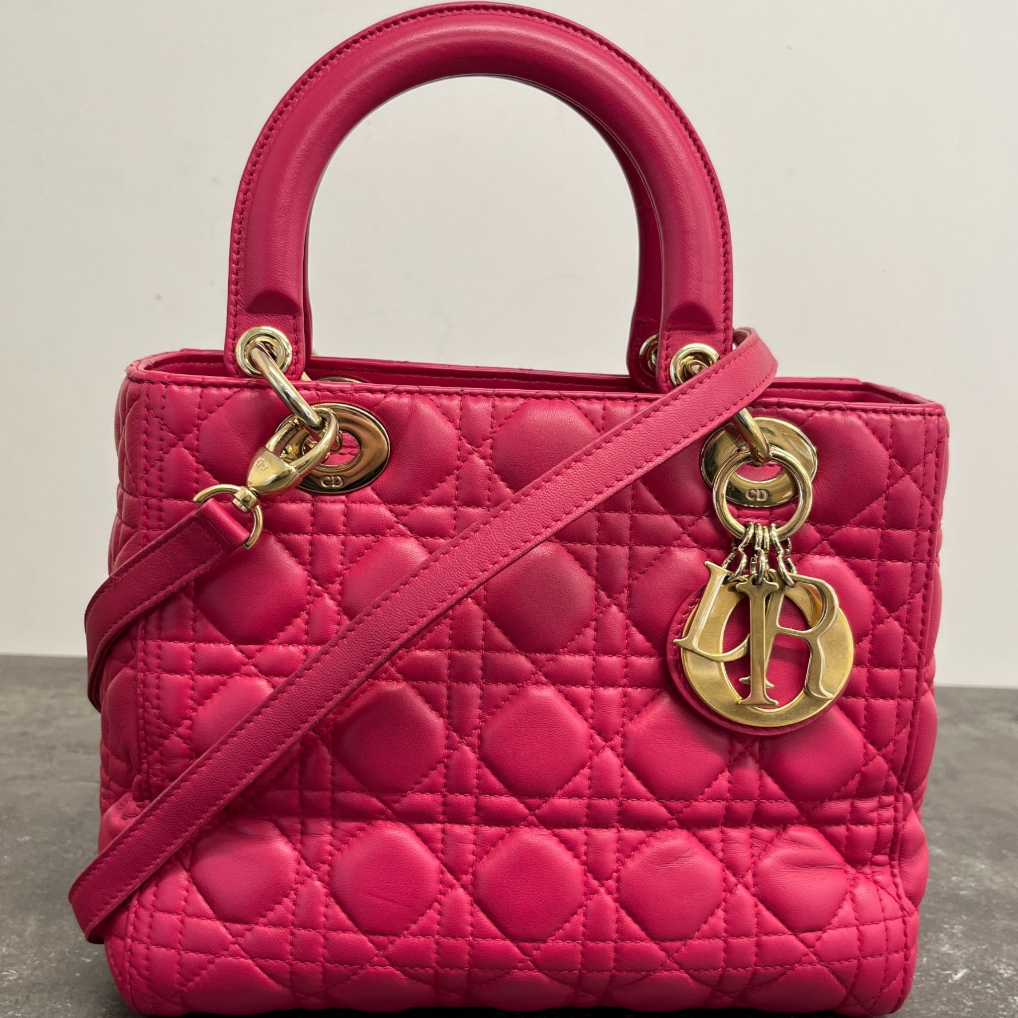 Women's Medium Lady Dior Bag Pink