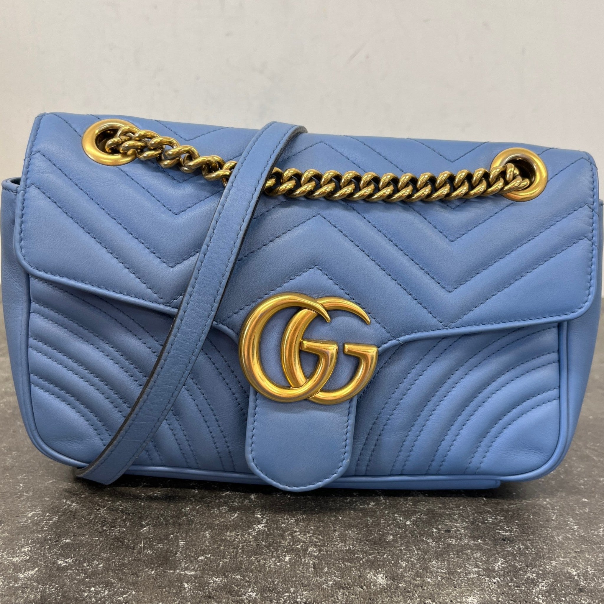 Women's Gg Marmont 30 Bag Blue