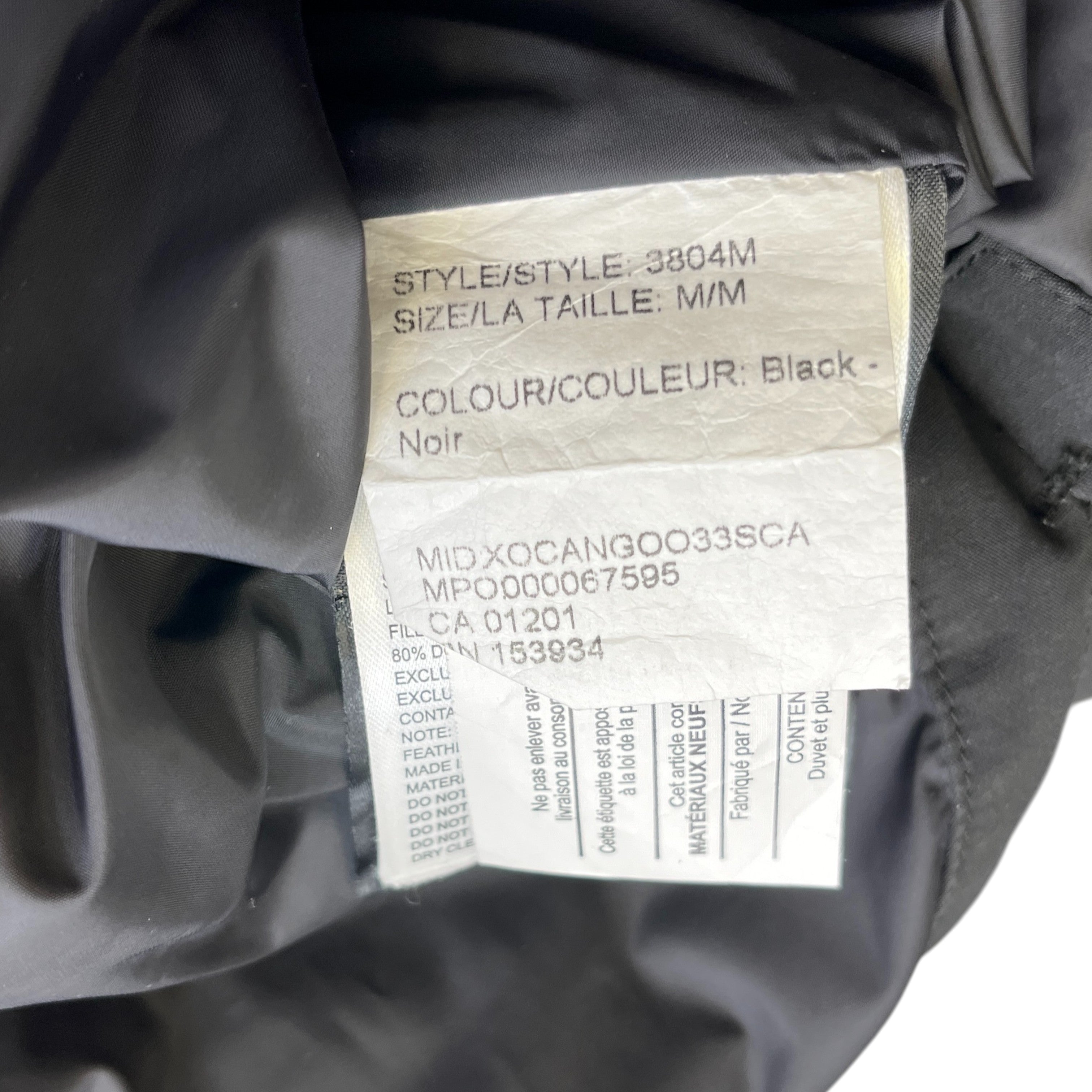 Men's Macmillan Down Jacket Black Size M