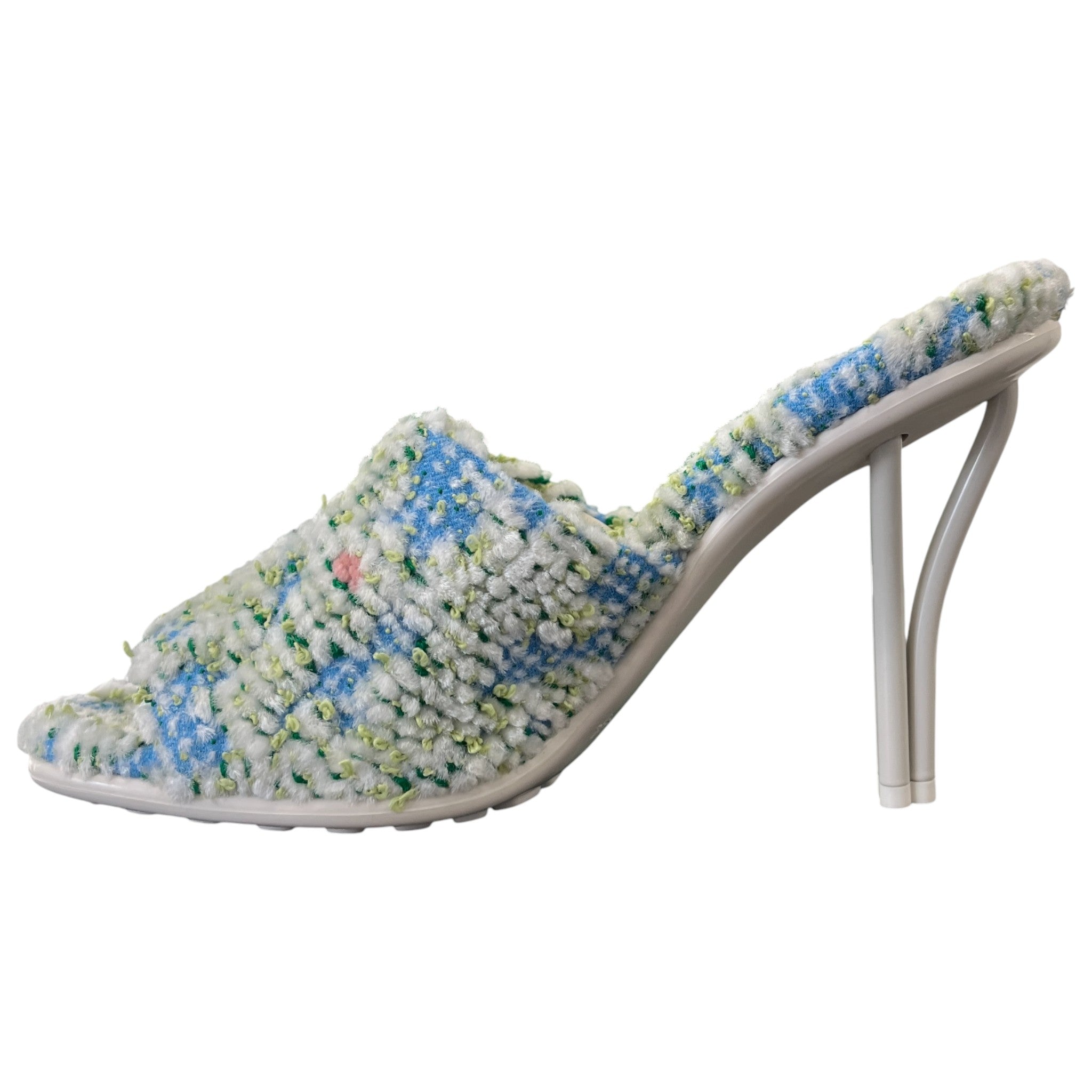 Women's Tweed Mule Heels White Size EU 41 / UK 8