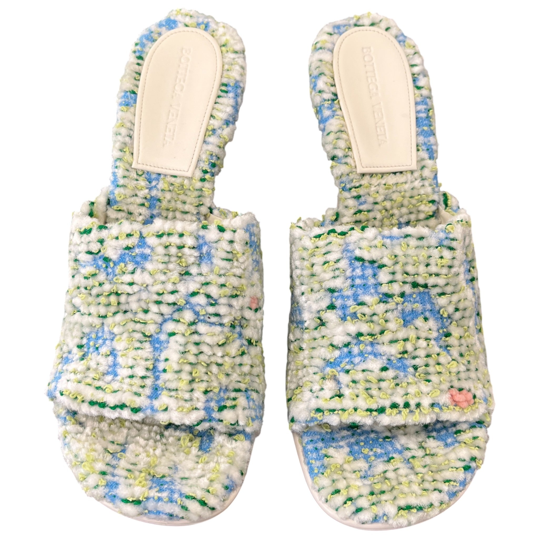 Women's Tweed Mule Heels White Size EU 41 / UK 8