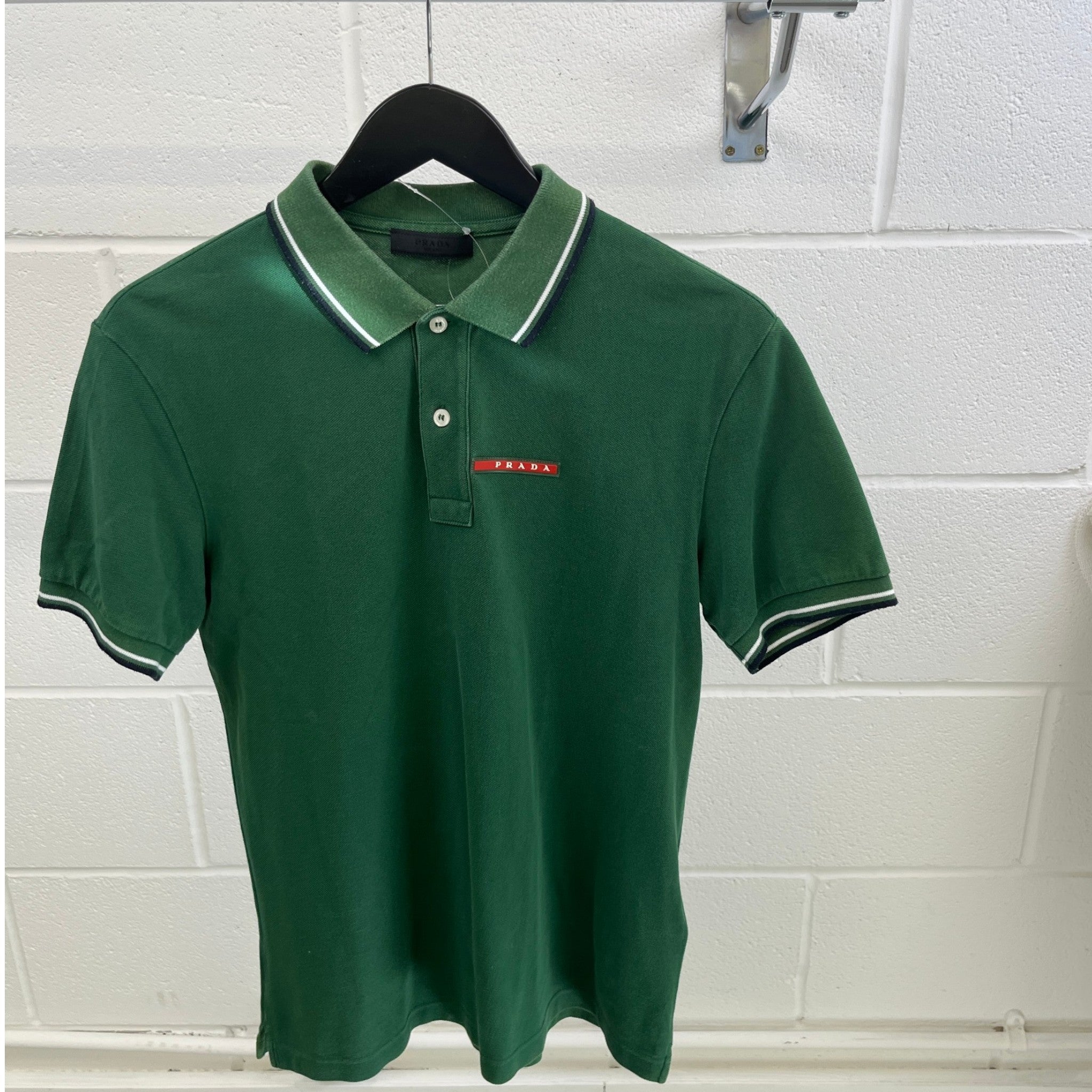 Men's Linear Rosa Polo Shirt Green Size M
