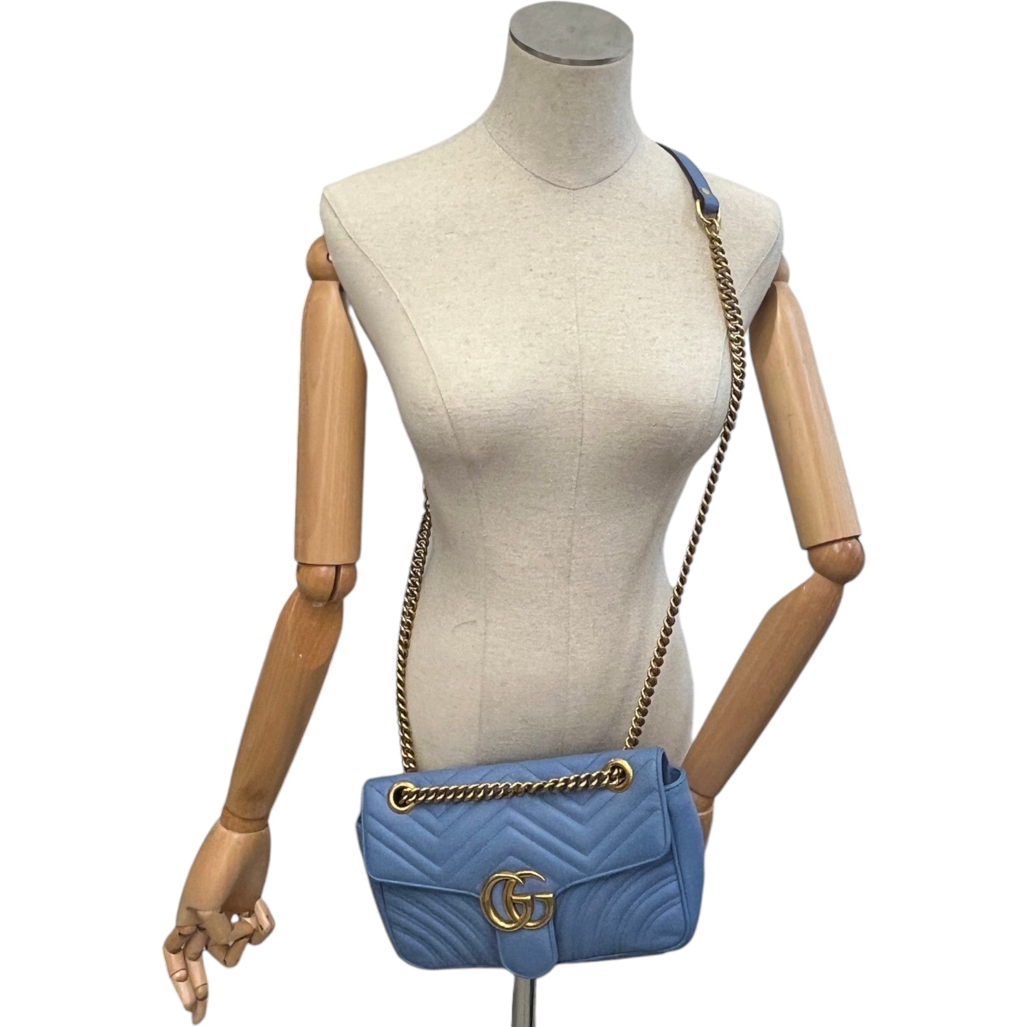 Women's Gg Marmont 30 Bag Blue