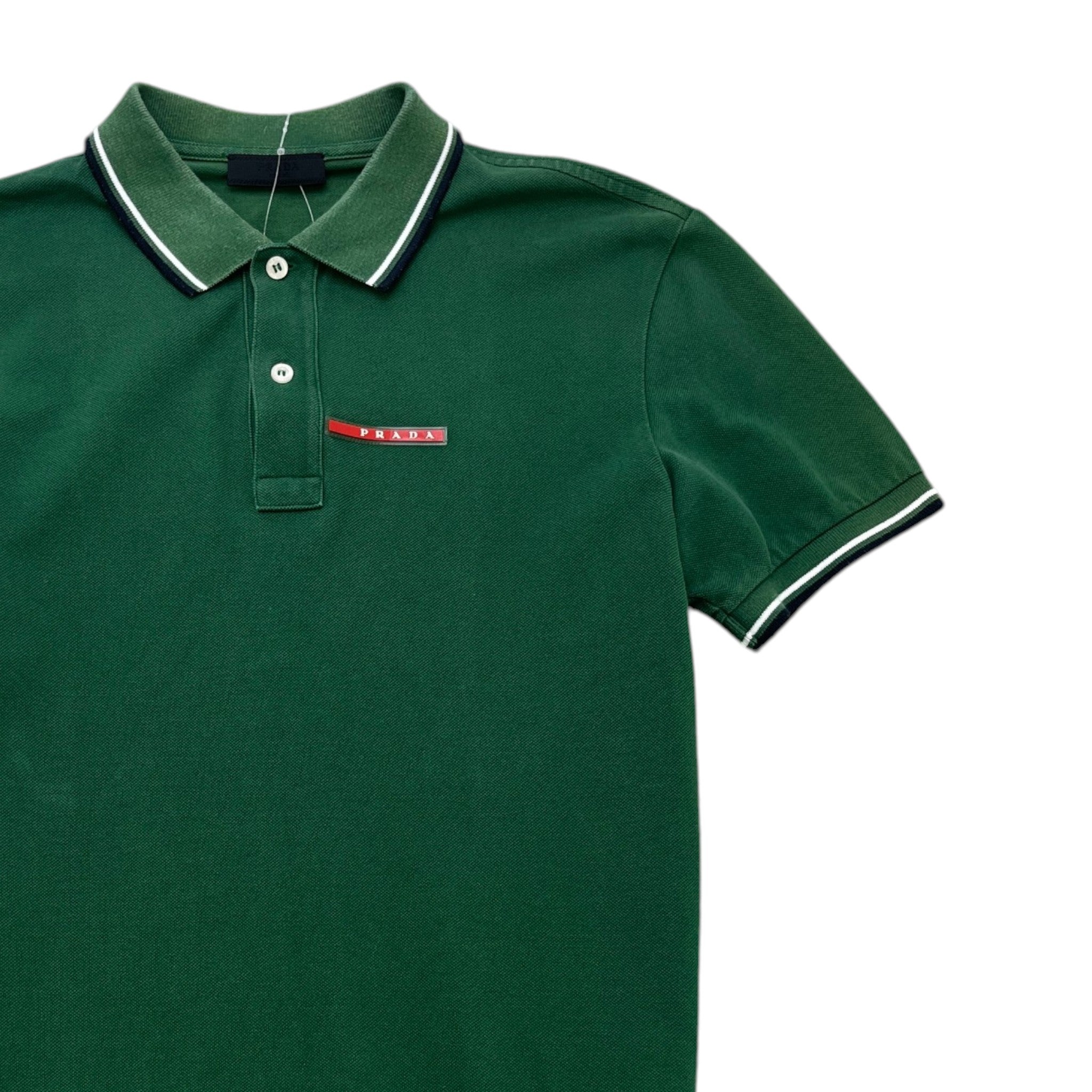Men's Linear Rosa Polo Shirt Green Size M