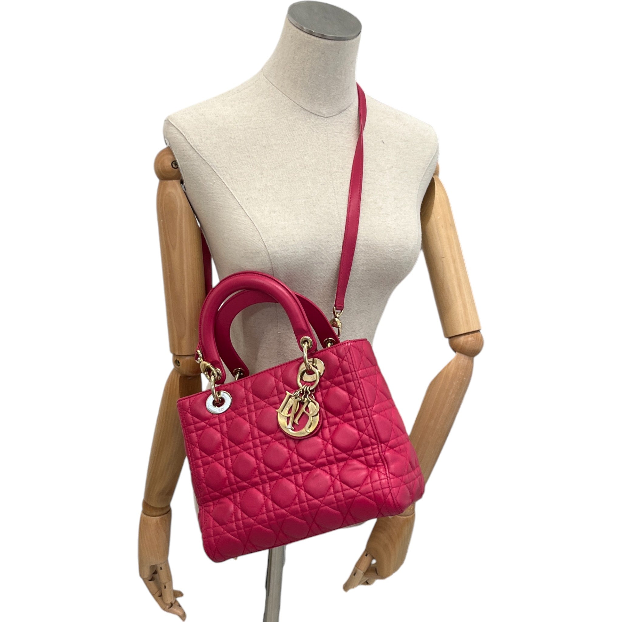Women's Medium Lady Dior Bag Pink