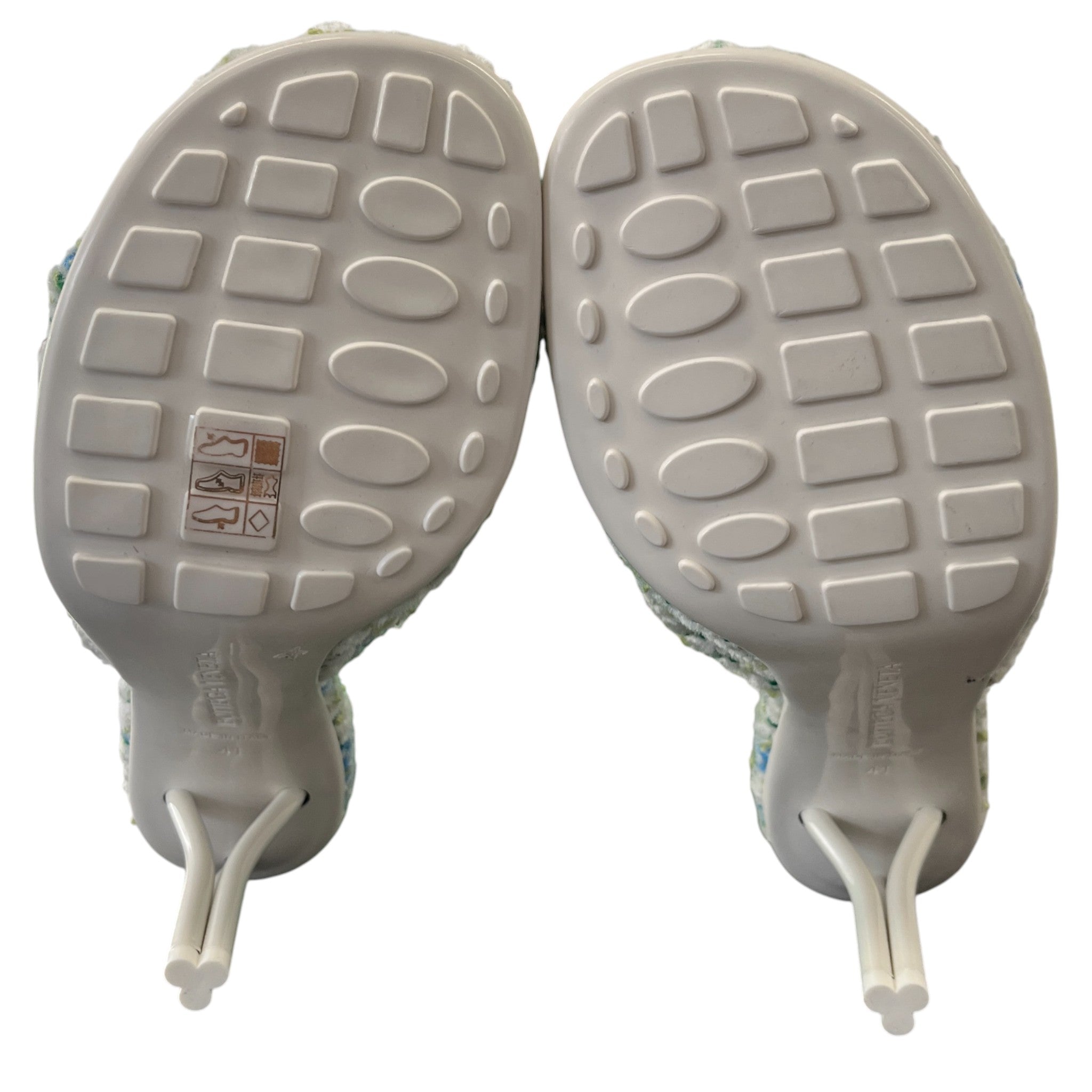 Women's Tweed Mule Heels White Size EU 41 / UK 8