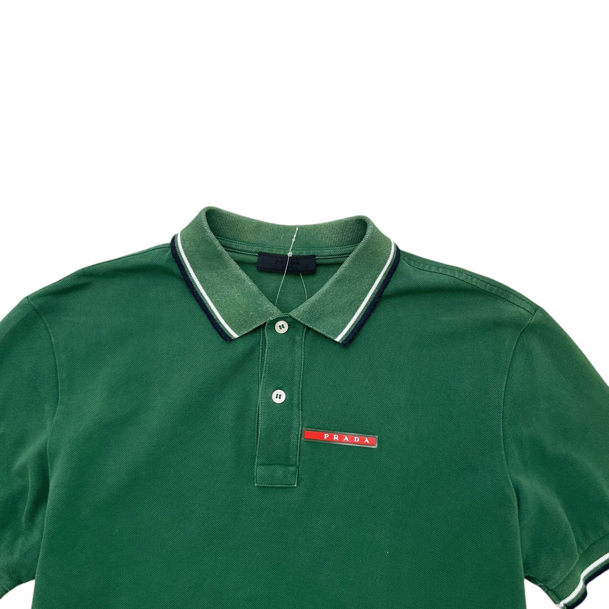 Men's Linear Rosa Polo Shirt Green Size M