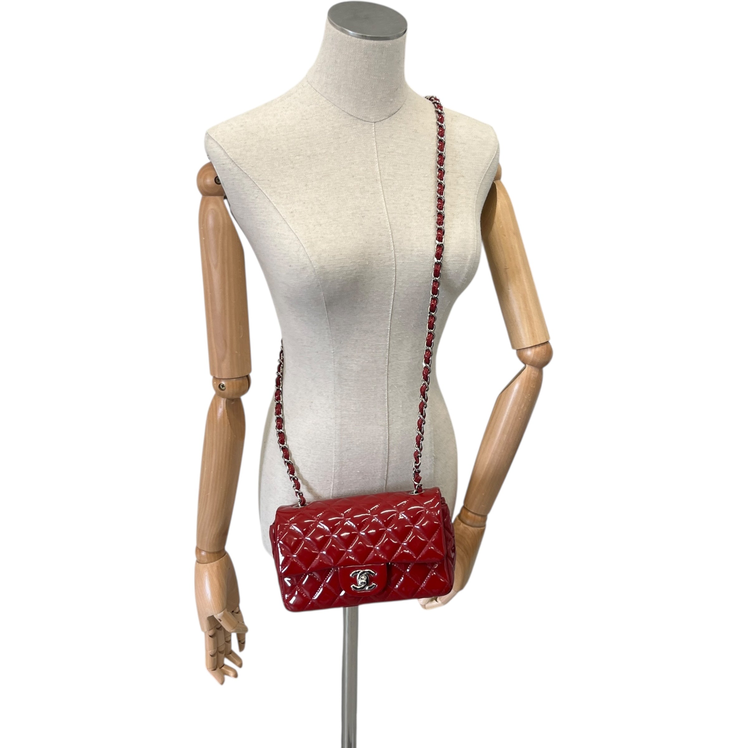 Women's Classic Flap Mini Handbag Red