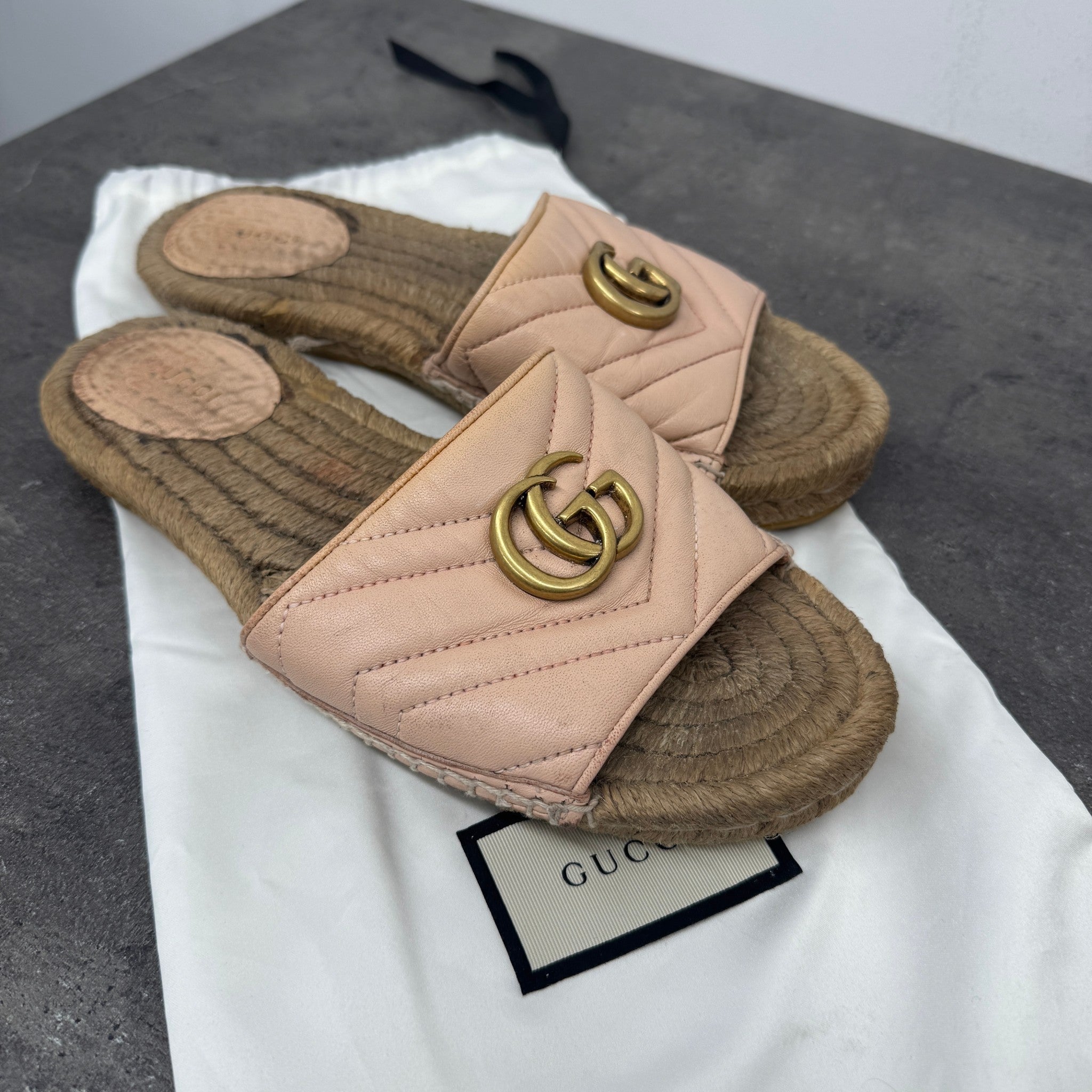 Women's Gg Marmont Espadrilles Pink Size EU 39.5 / UK 6.5