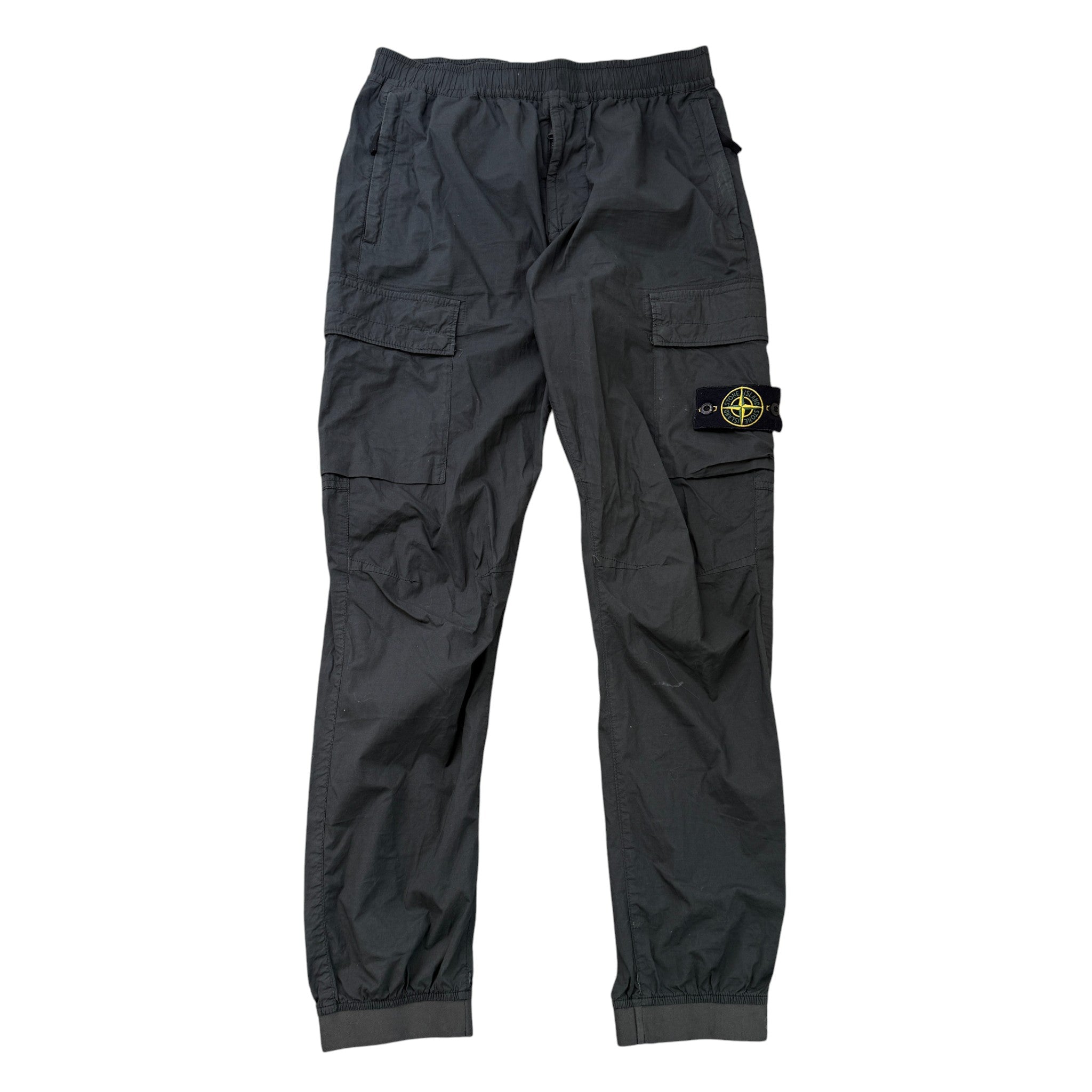 Men's Applique Logo Cargos Grey Size Waist 30"