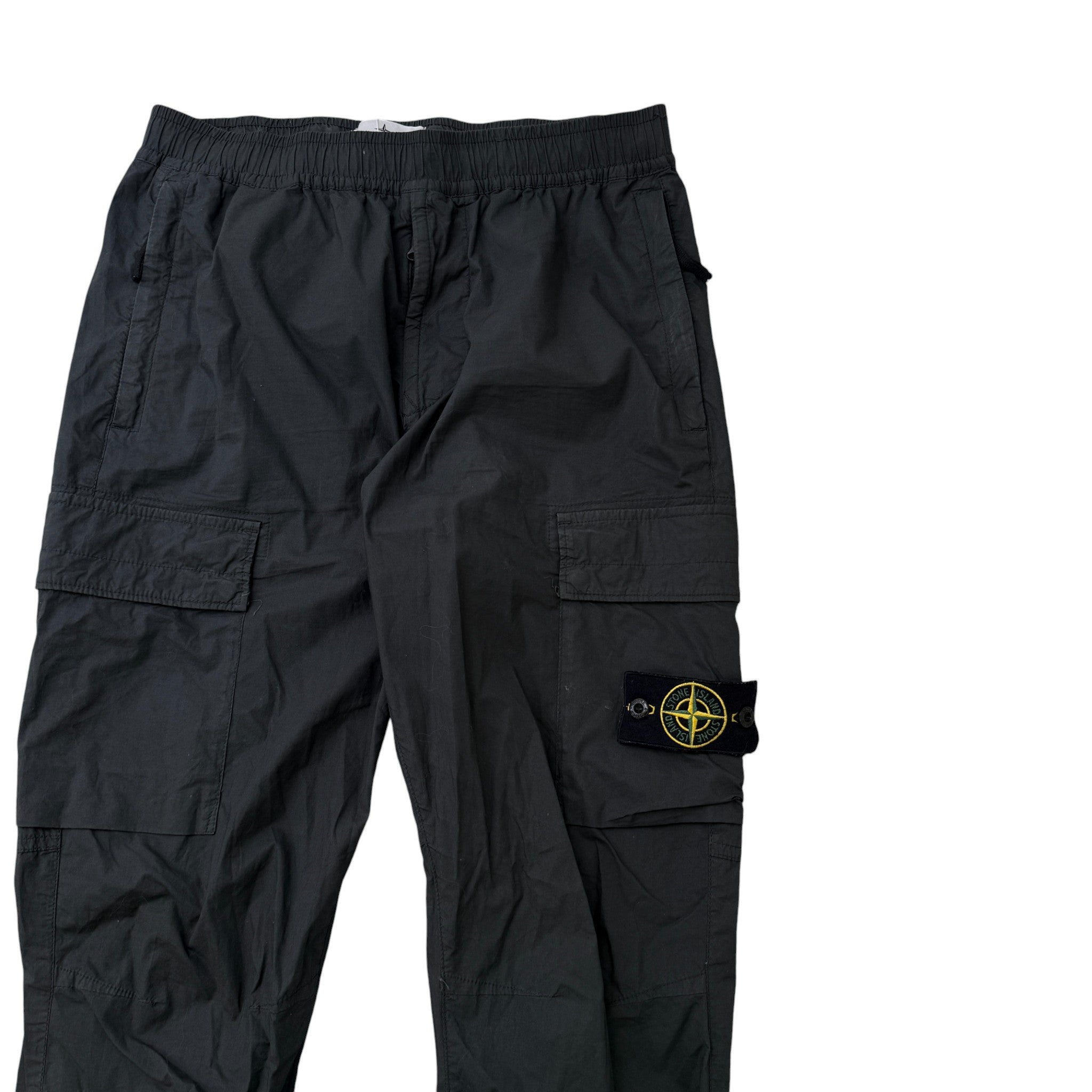 Men's Applique Logo Cargos Grey Size Waist 30"