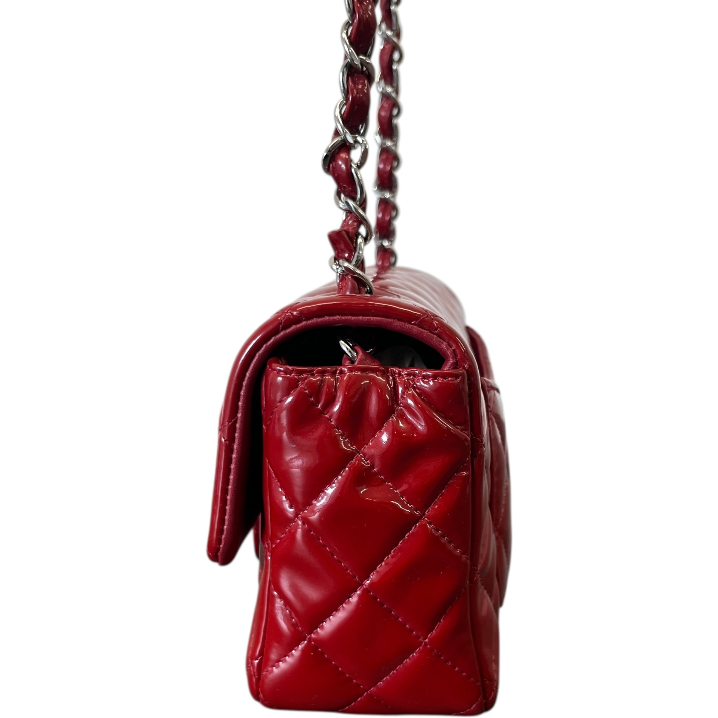 Women's Classic Flap Mini Handbag Red
