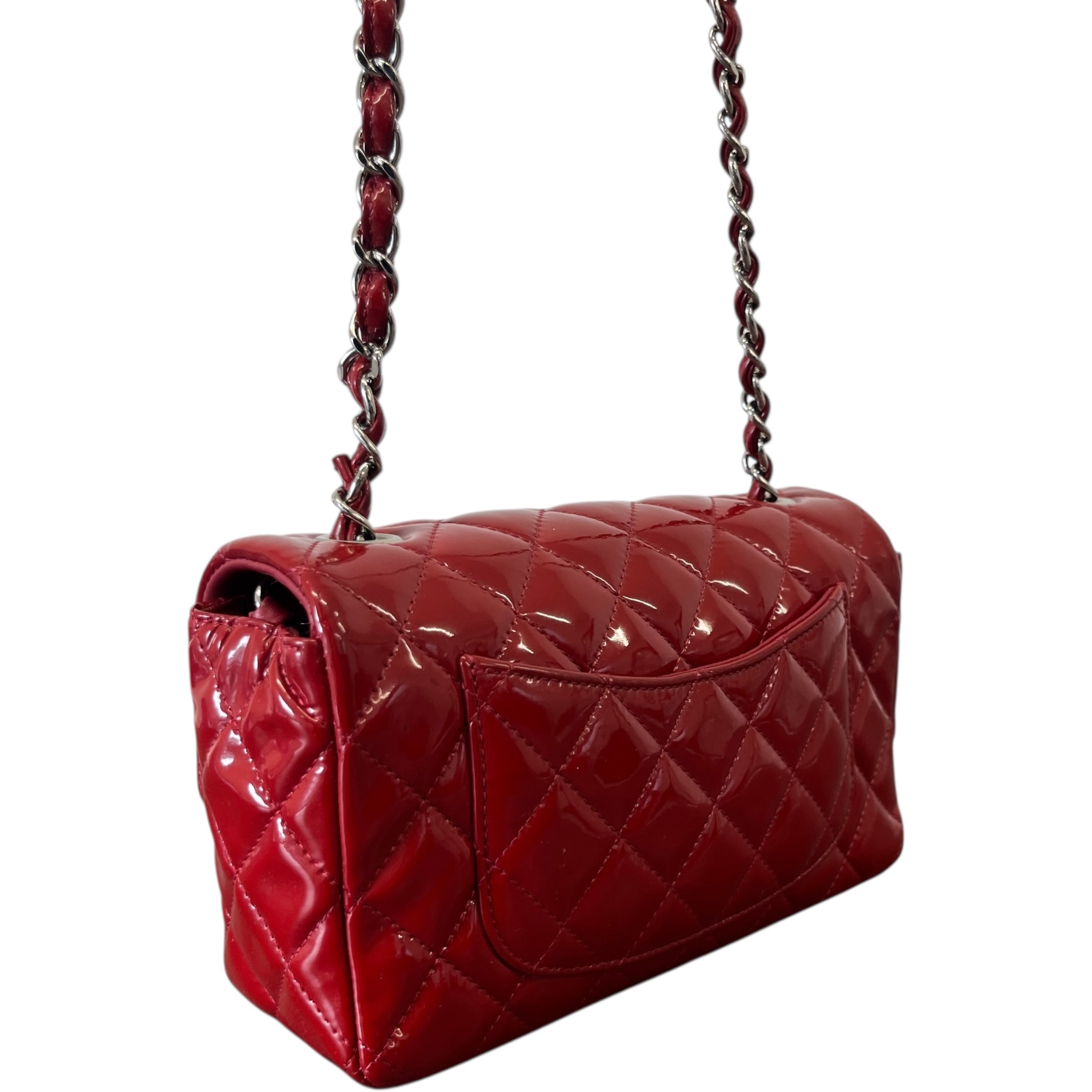 Women's Classic Flap Mini Handbag Red