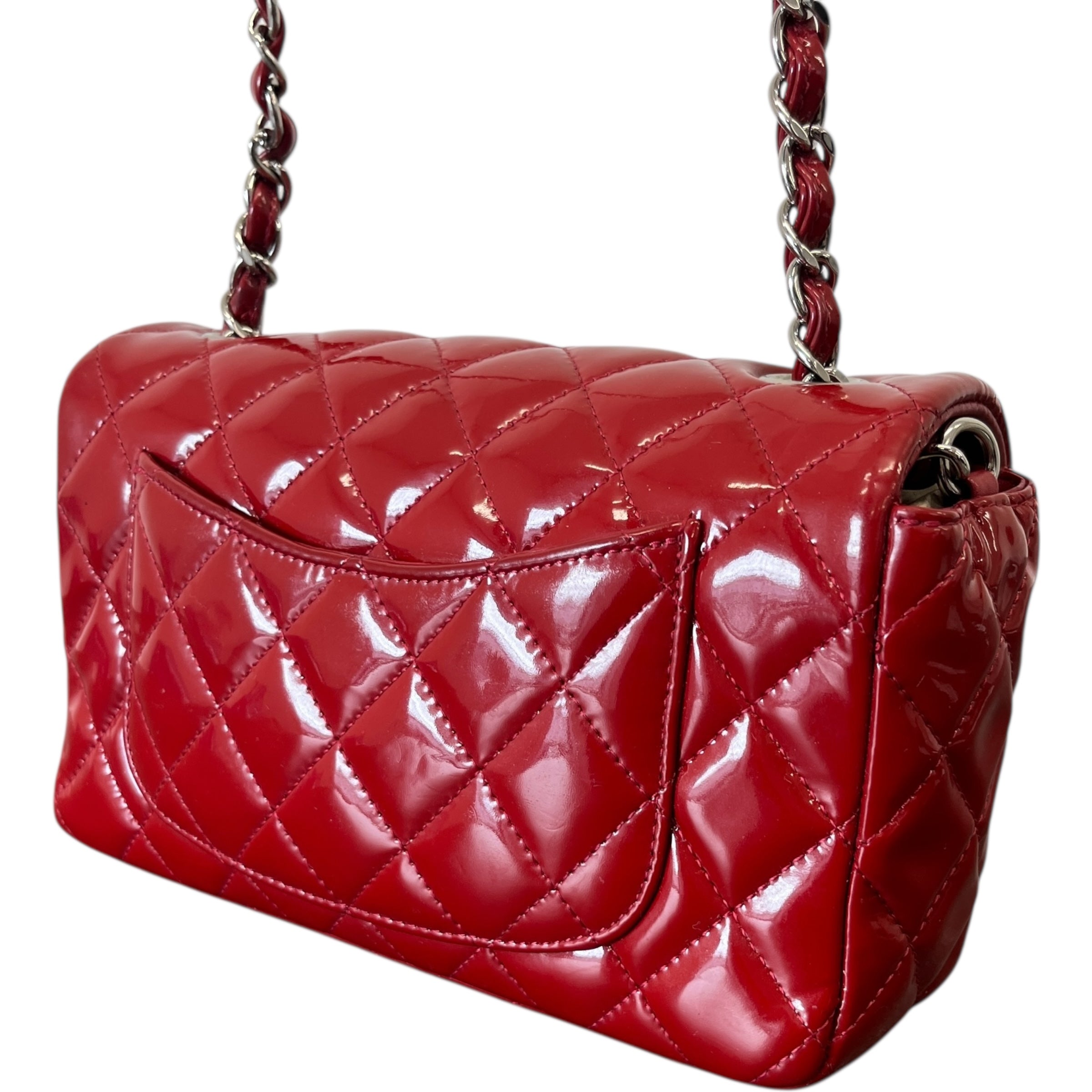 Women's Classic Flap Mini Handbag Red
