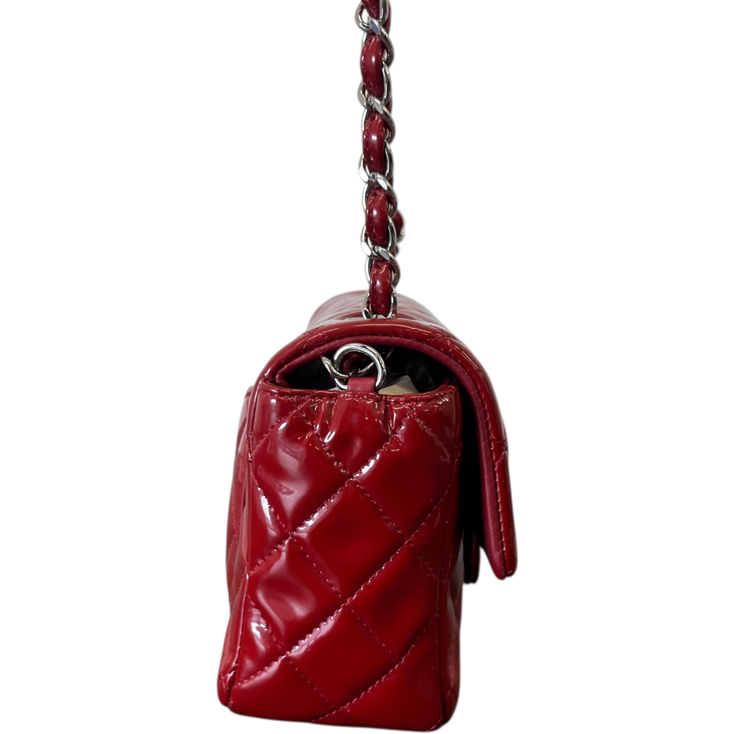 Women's Classic Flap Mini Handbag Red