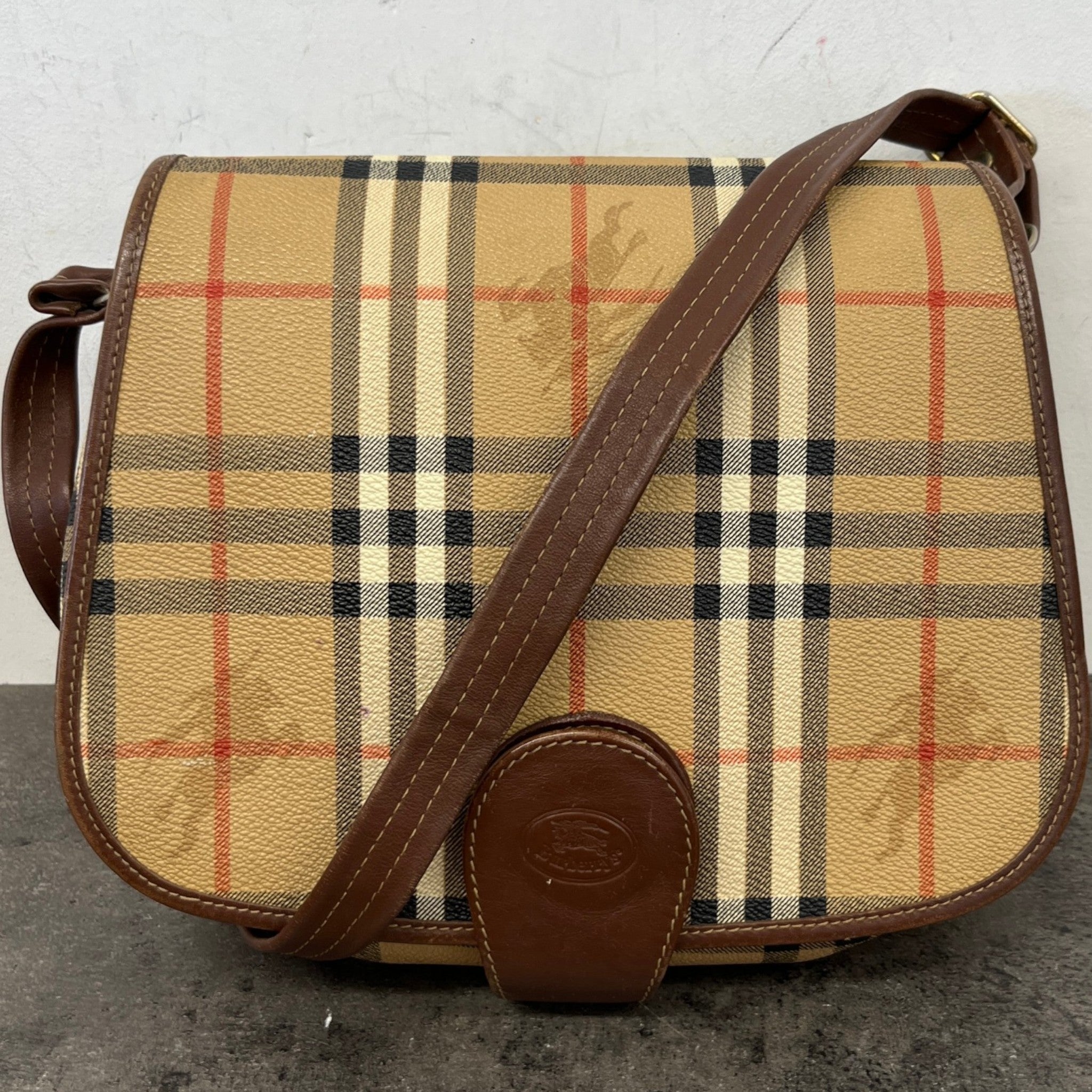 Women's Haymarket Nova Check Crossbody Bag Brown