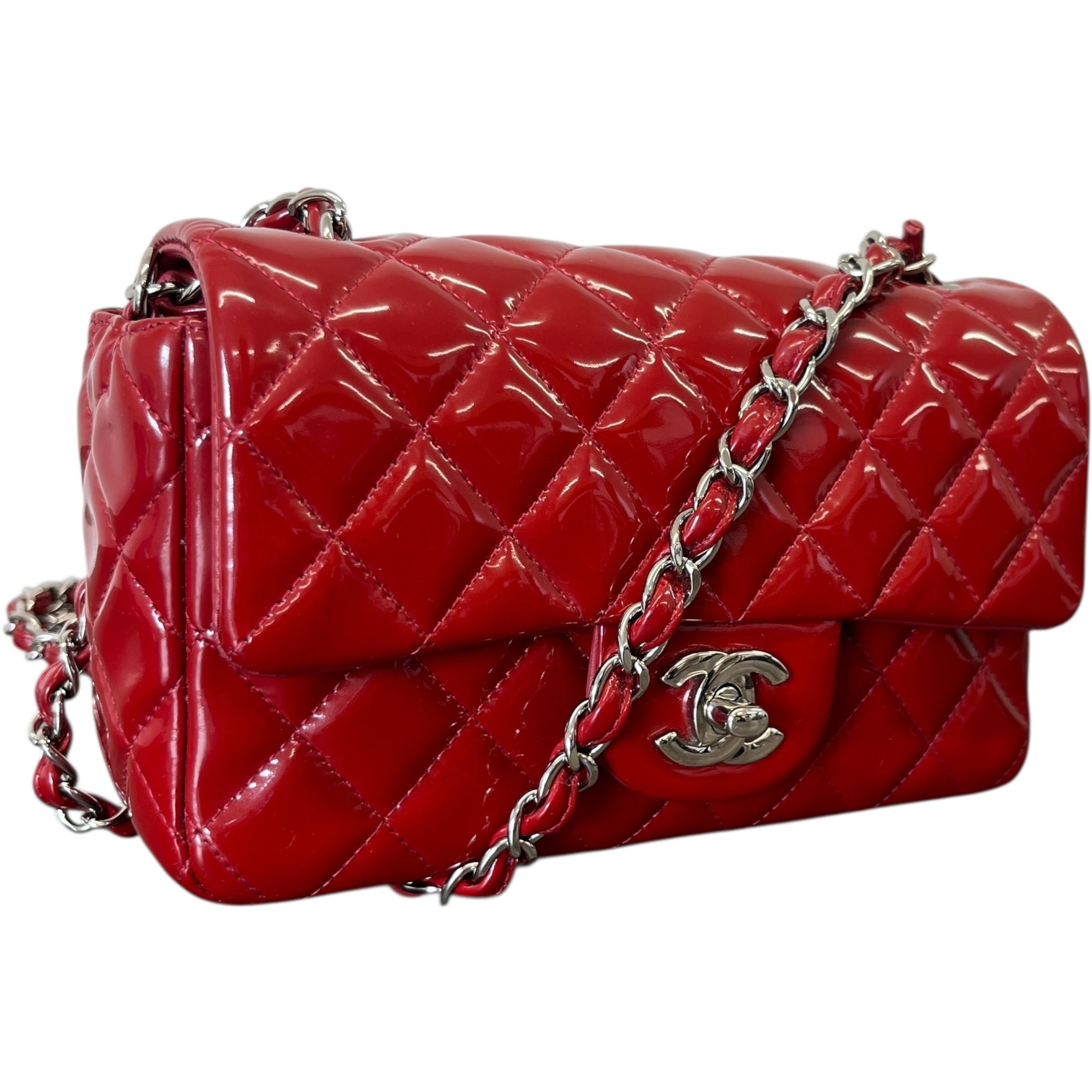 Women's Classic Flap Mini Handbag Red