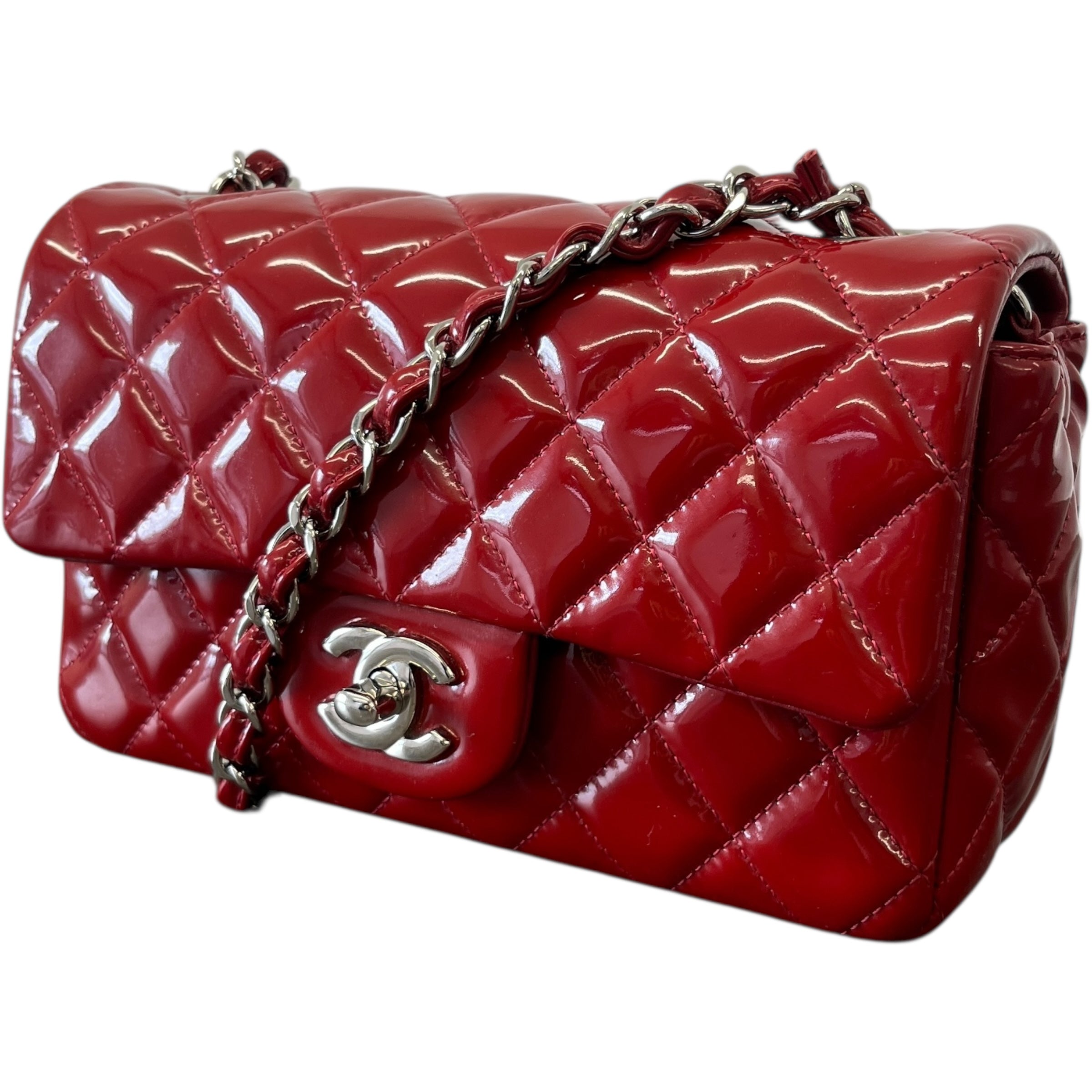 Women's Classic Flap Mini Handbag Red