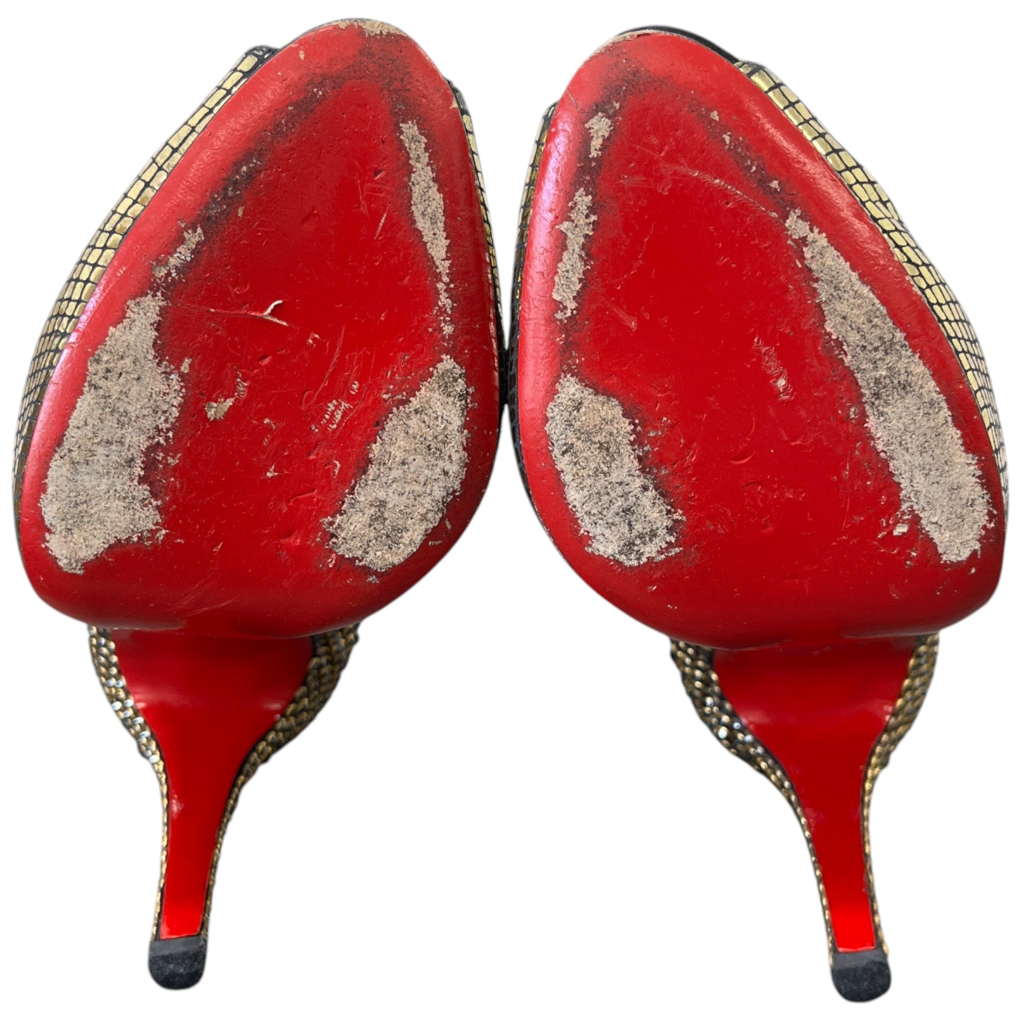 Women's Strass Aeronotoc Heels Gold Size EU 38 / UK 5