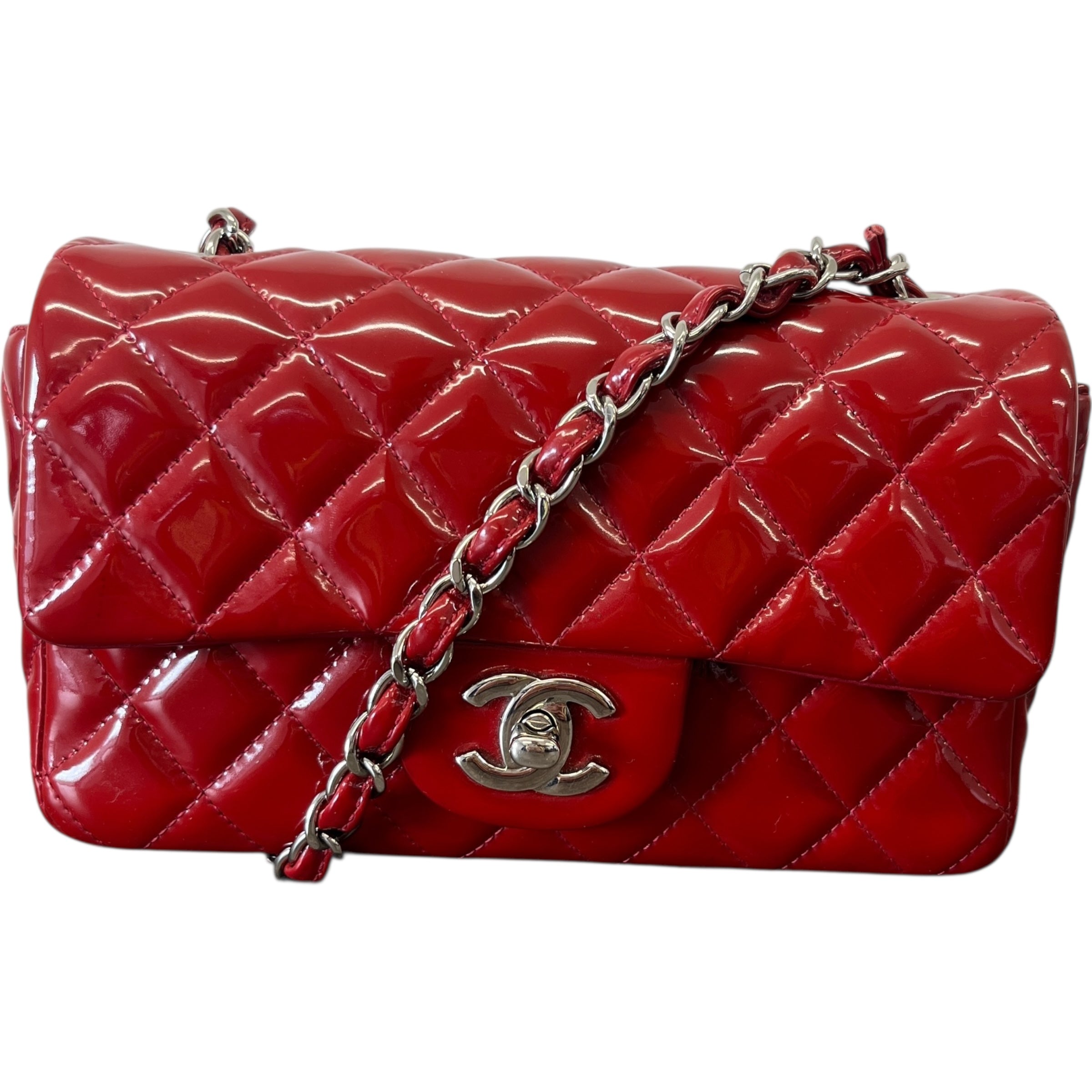 Women's Classic Flap Mini Handbag Red