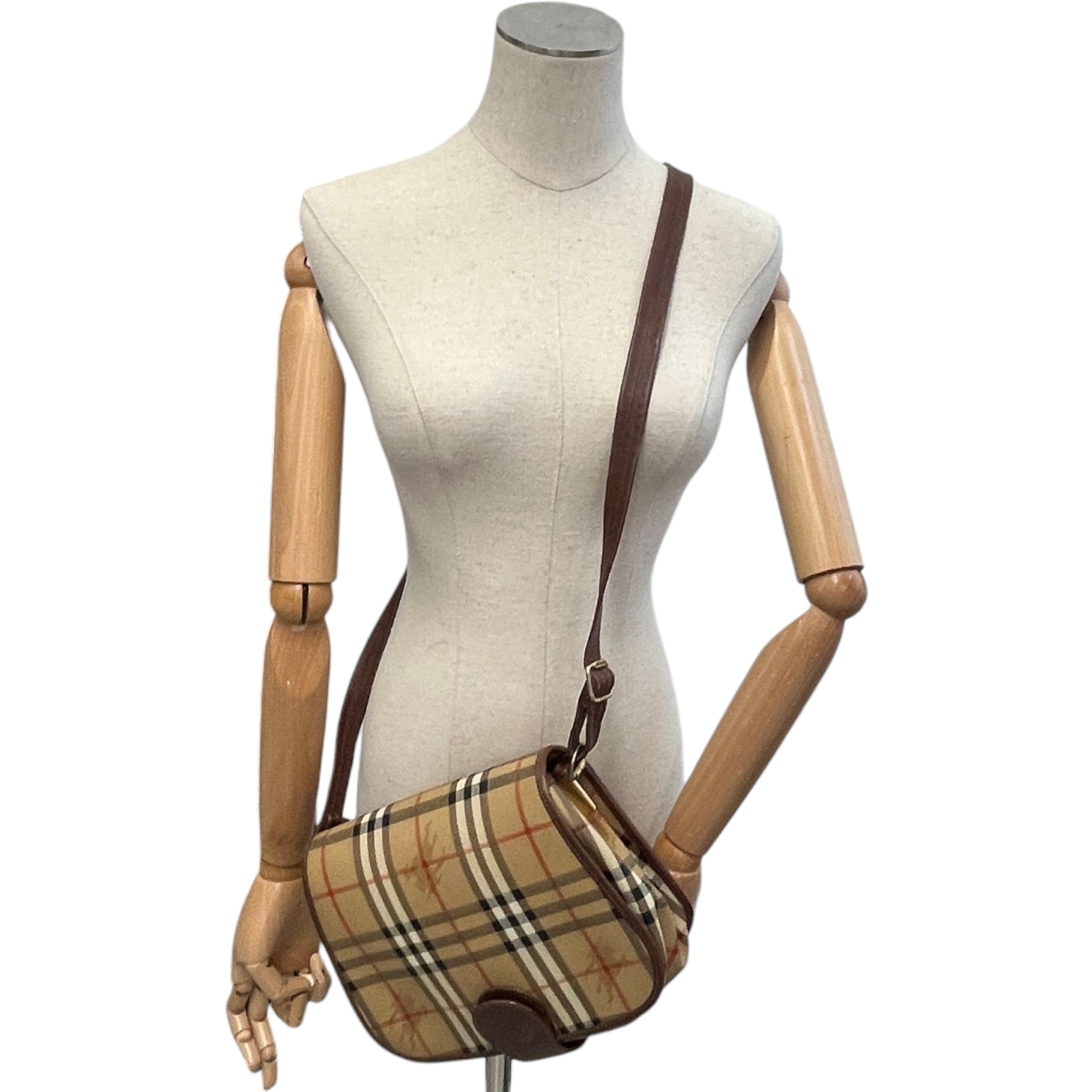 Women's Haymarket Nova Check Crossbody Bag Brown