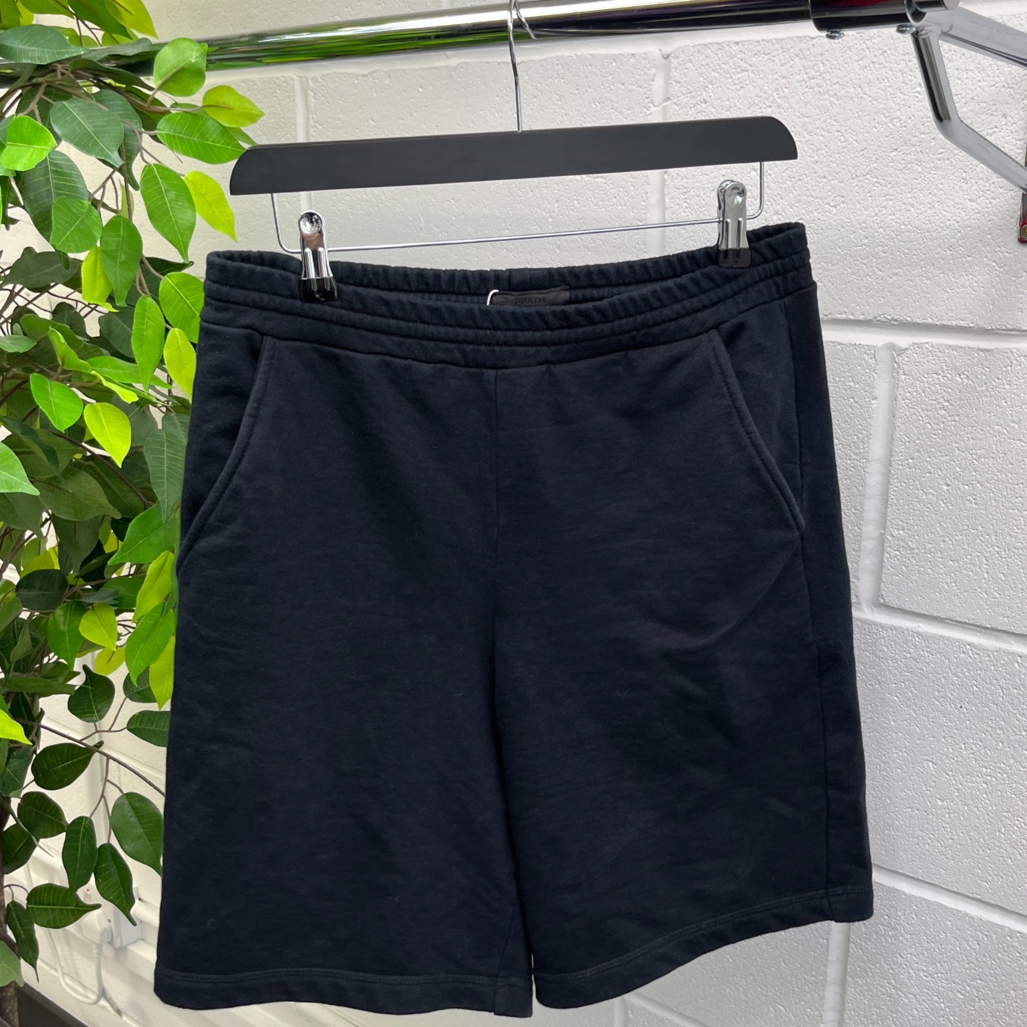 Men's Rubber Logo Shorts Black Size S