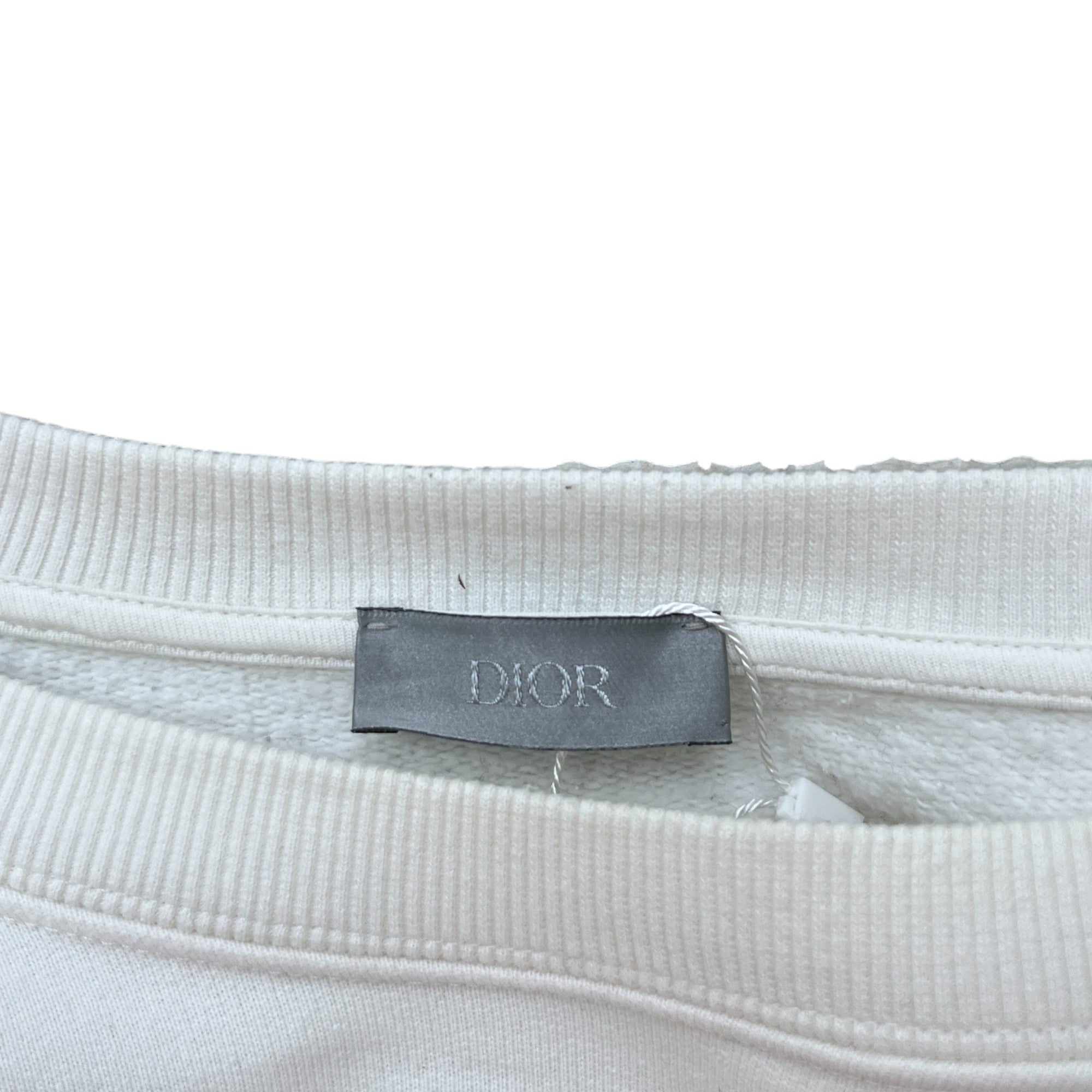 Men's Eroded Crystal Sweatshirt White Size L