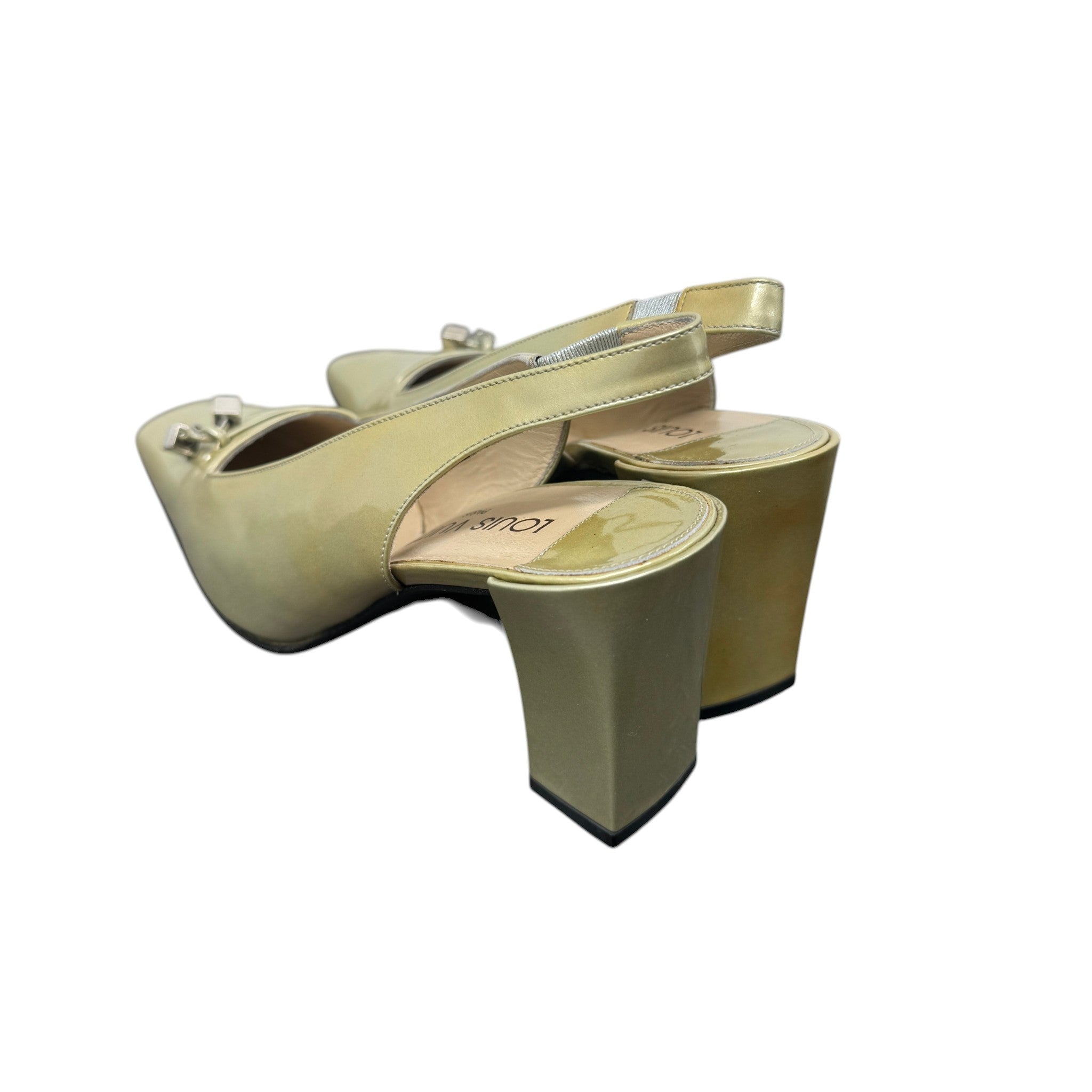 Women's Vernis Heels Gold Size EU 37 / UK 4