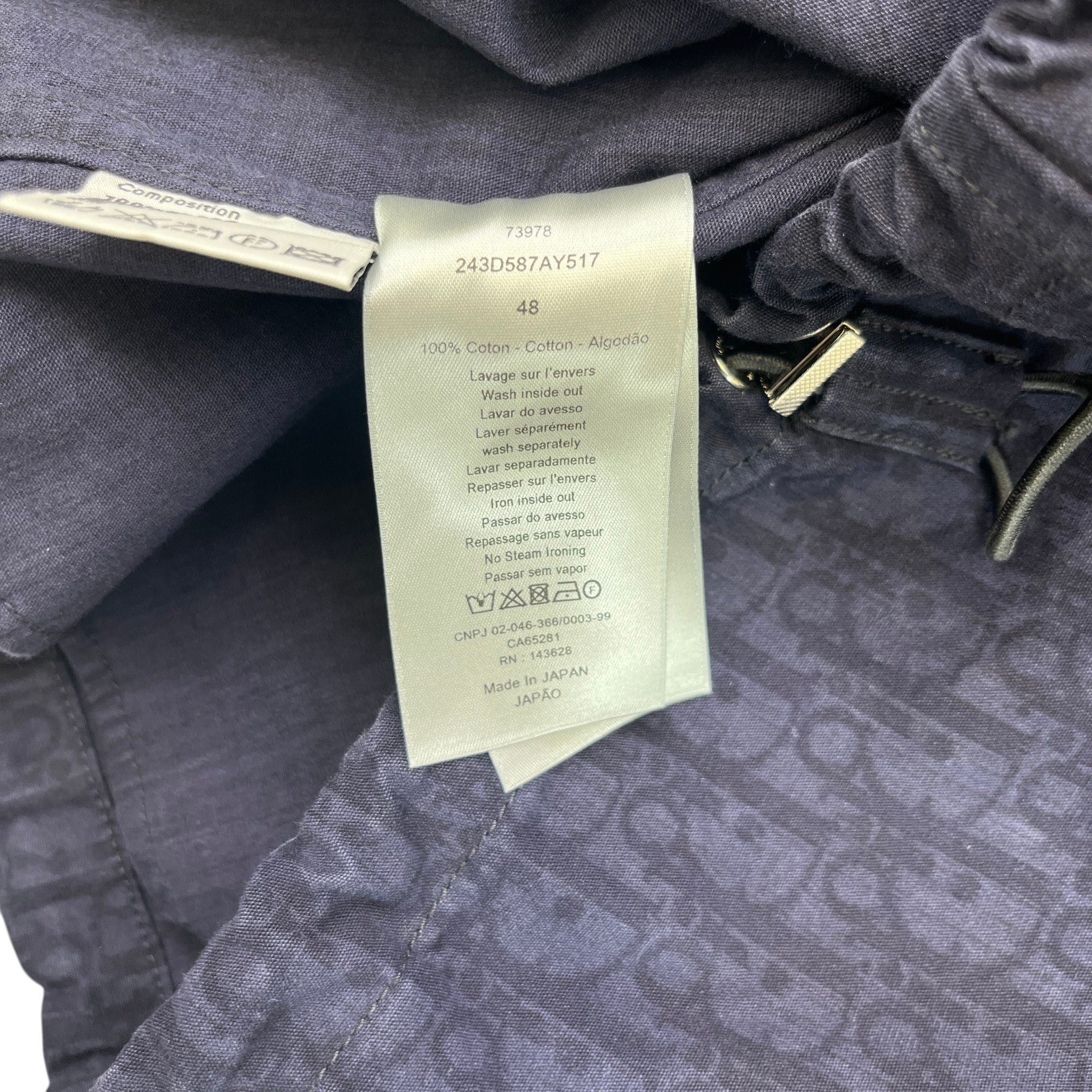 Men's Oblique OverShirt Navy Size IT 48 / UK M