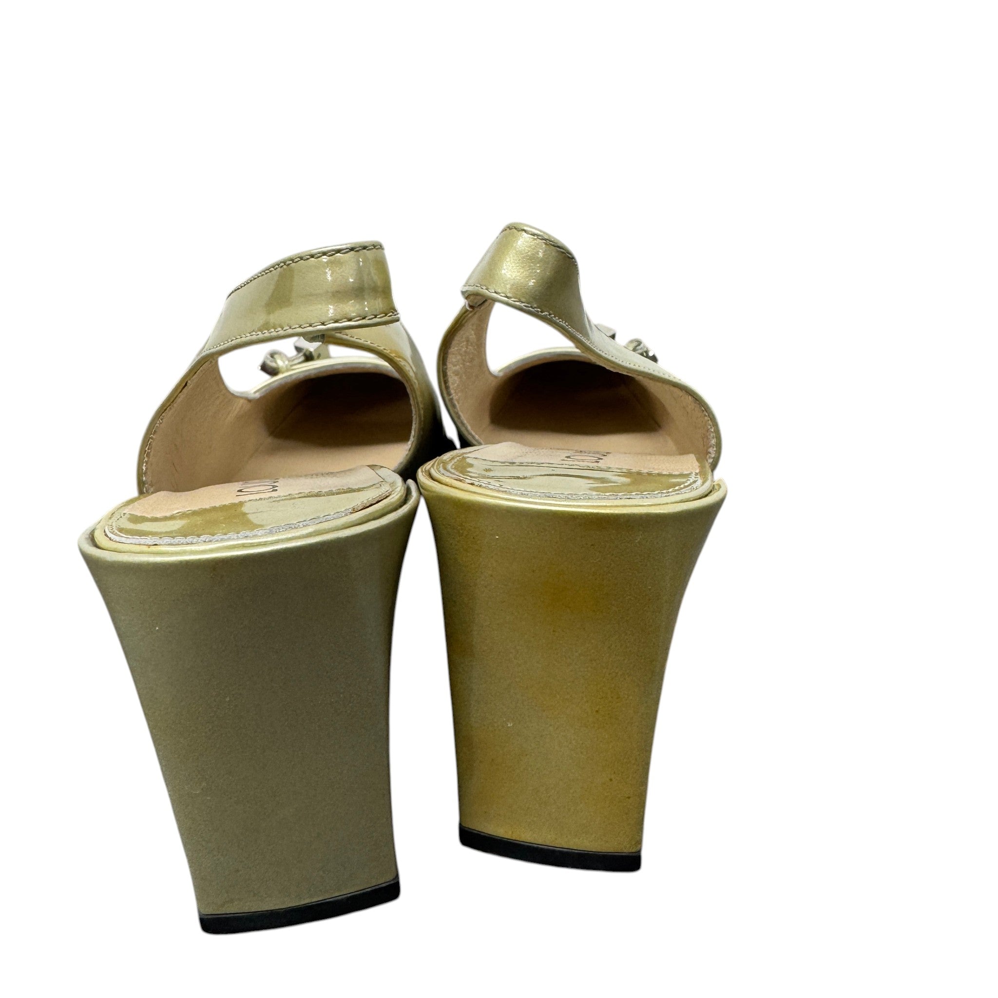 Women's Vernis Heels Gold Size EU 37 / UK 4