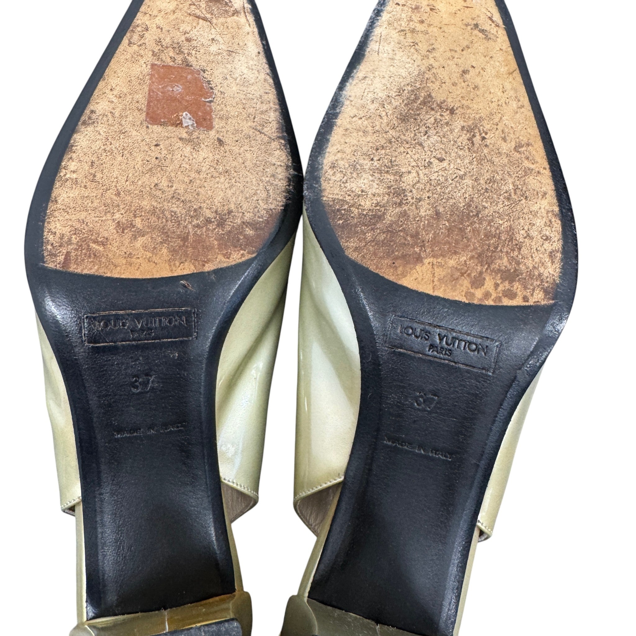 Women's Vernis Heels Gold Size EU 37 / UK 4